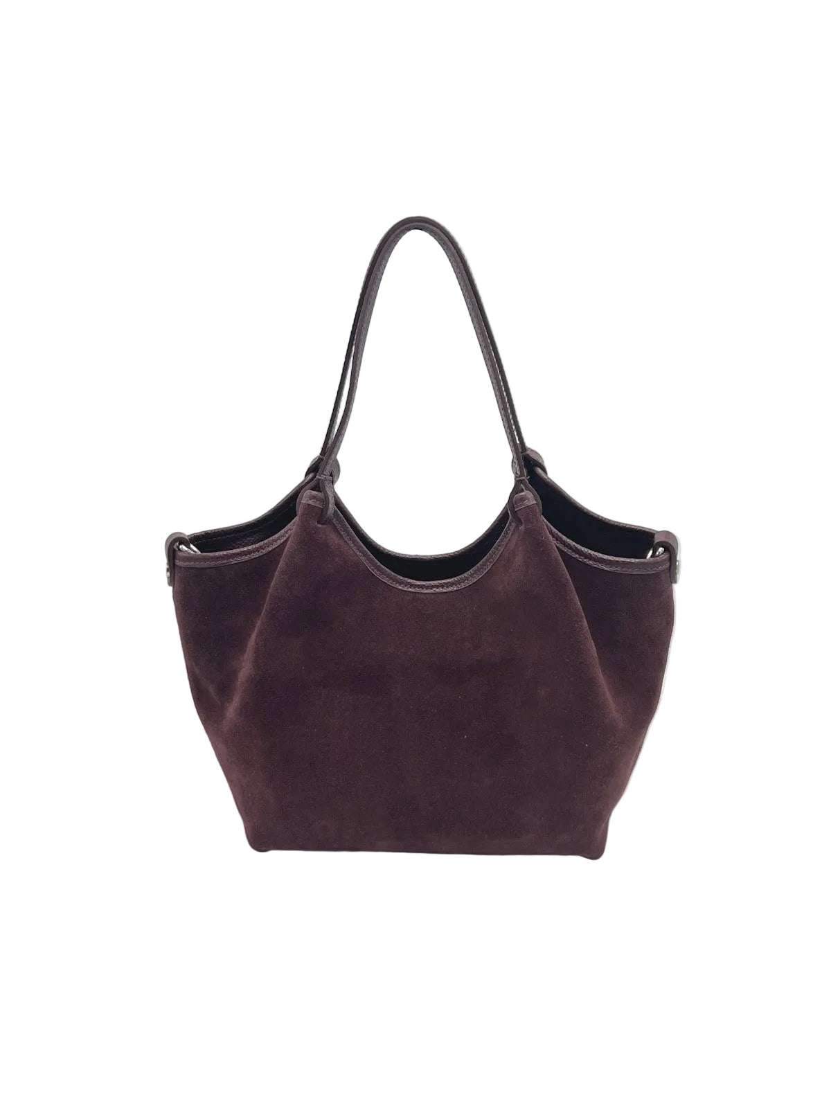 Genuine Leather & Suede Tote Bag with Crossbody Strap, Made in Italy, art. 112776