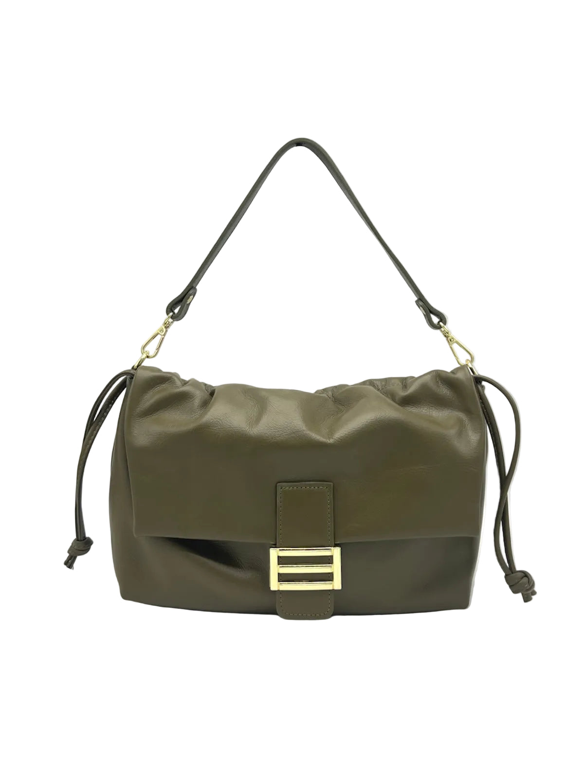 Genuine Leather Shoulder Bag with 2 straps, Made in Italy, art. 112779