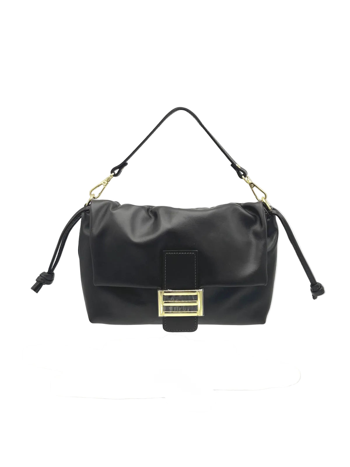 Genuine Leather Shoulder Bag with 2 straps, Made in Italy, art. 112778