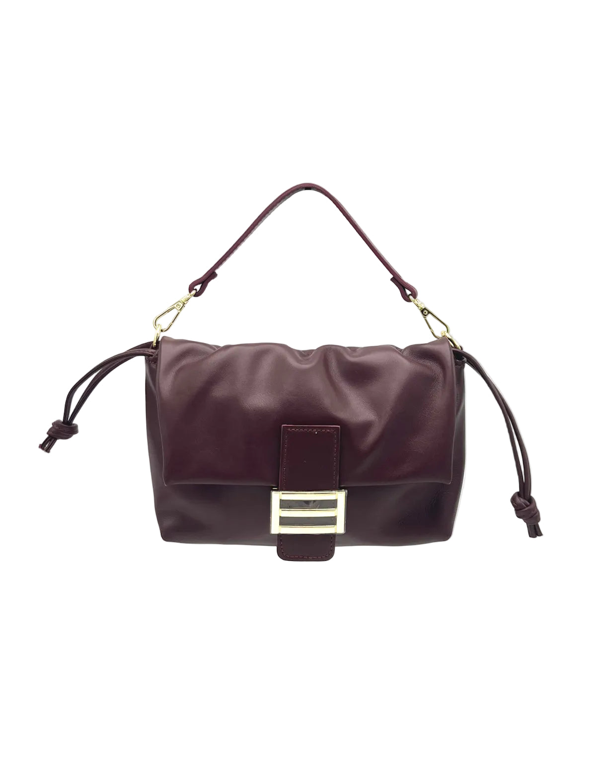 Genuine Leather Shoulder Bag with 2 straps, Made in Italy, art. 112778
