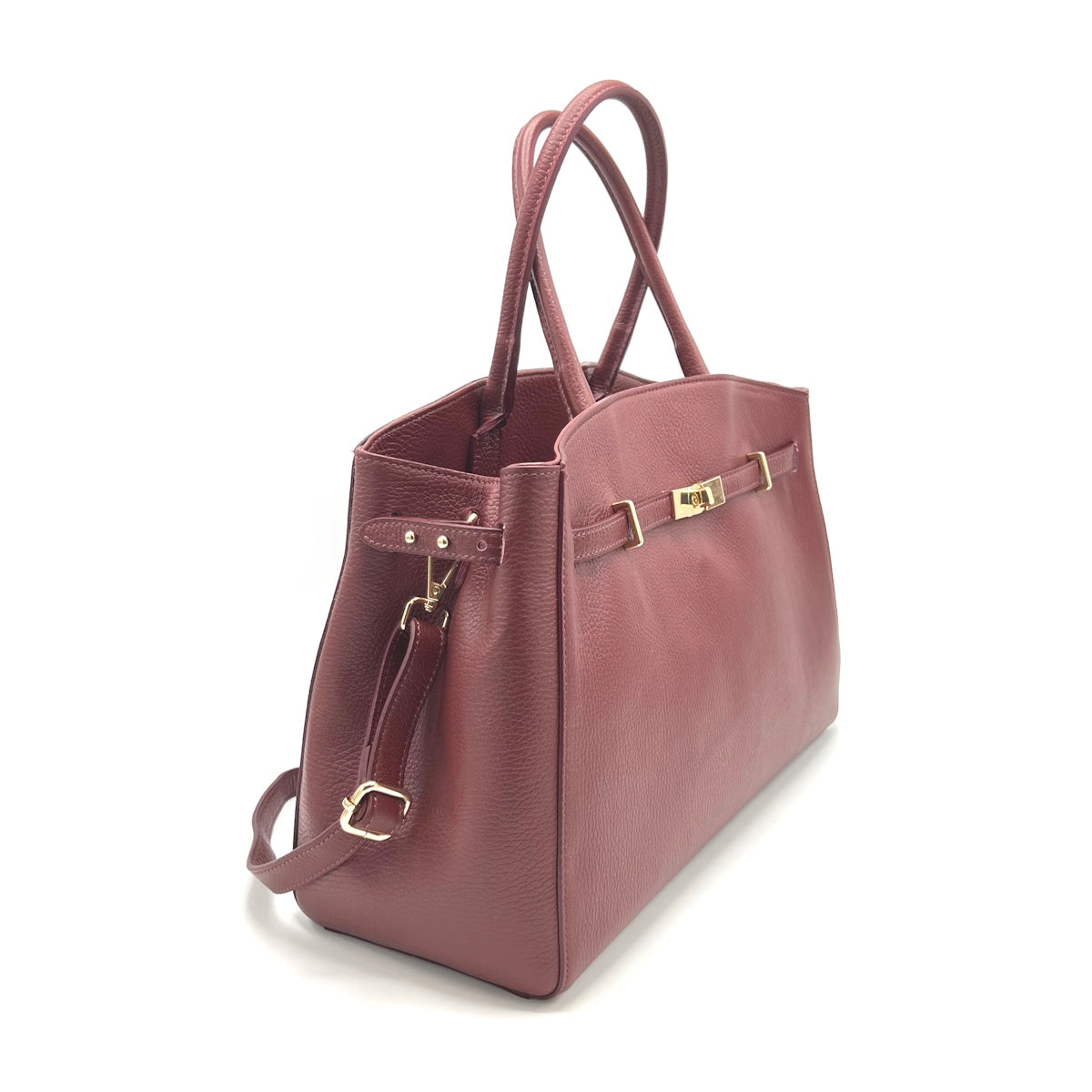 Genuine leather hand bag XL, Made in Italy, art. 112644