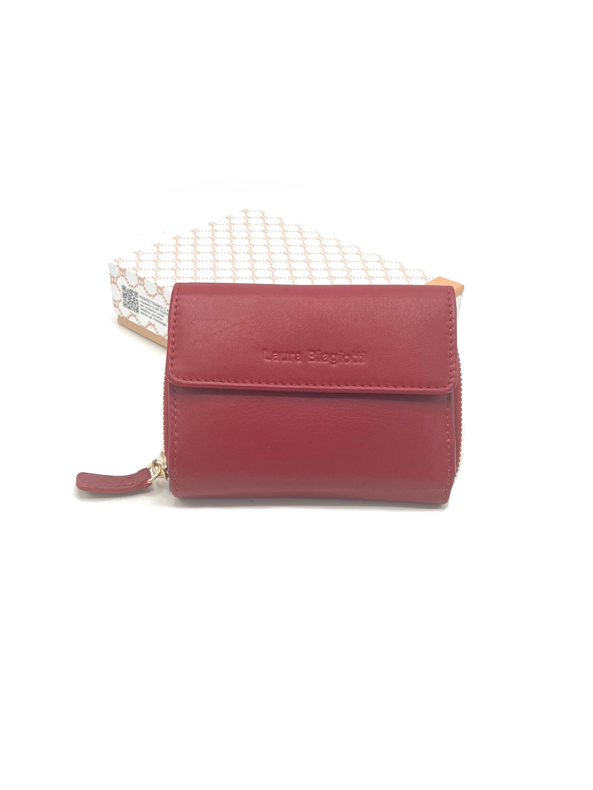 Women's Genuine Leather Wallet – Soft Bifold Purse with Rainbow Multicolor Interior, Art.LB26764-32