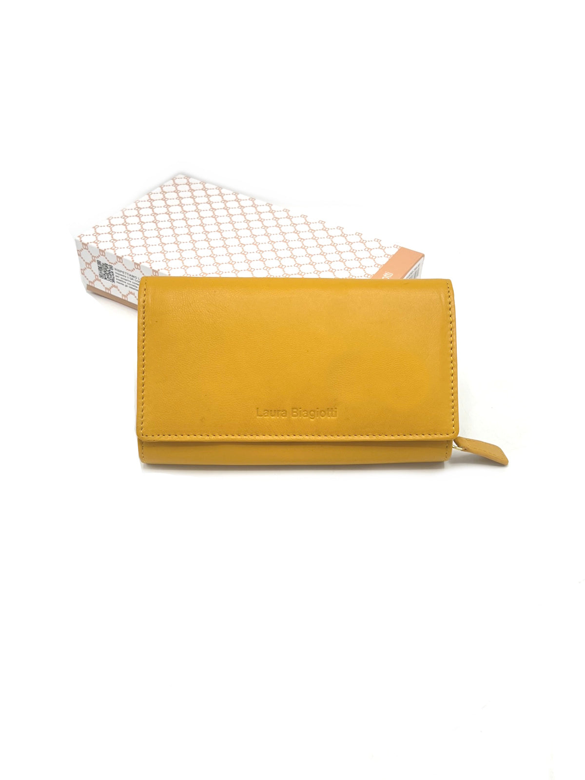 Women's Genuine Leather Wallet – Soft Long Purse with Rainbow Multicolor Interior, Art. LB26764-30