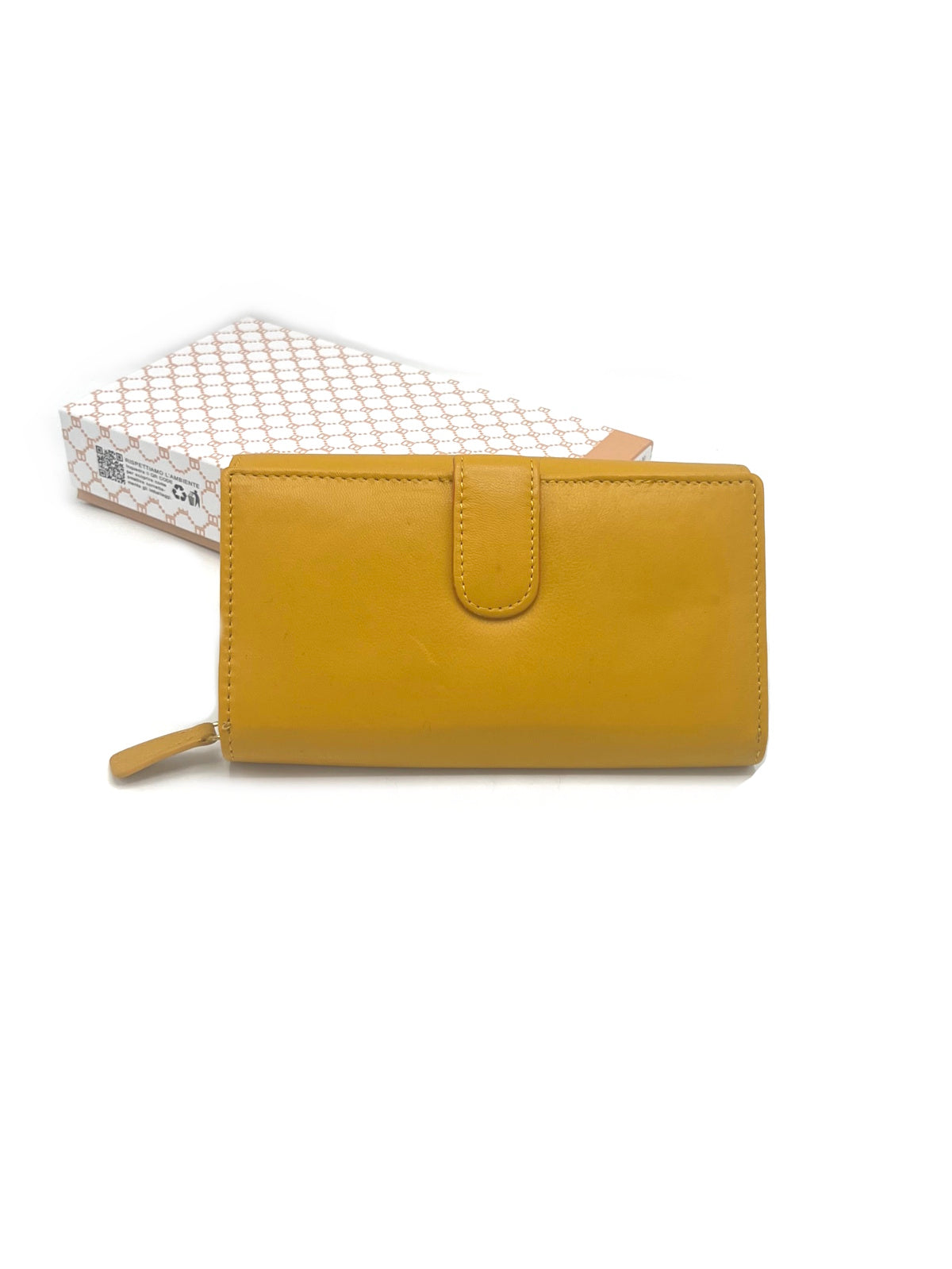 Women's Genuine Leather Wallet – Soft Long Purse with Rainbow Multicolor Interior, Art. LB26764-30