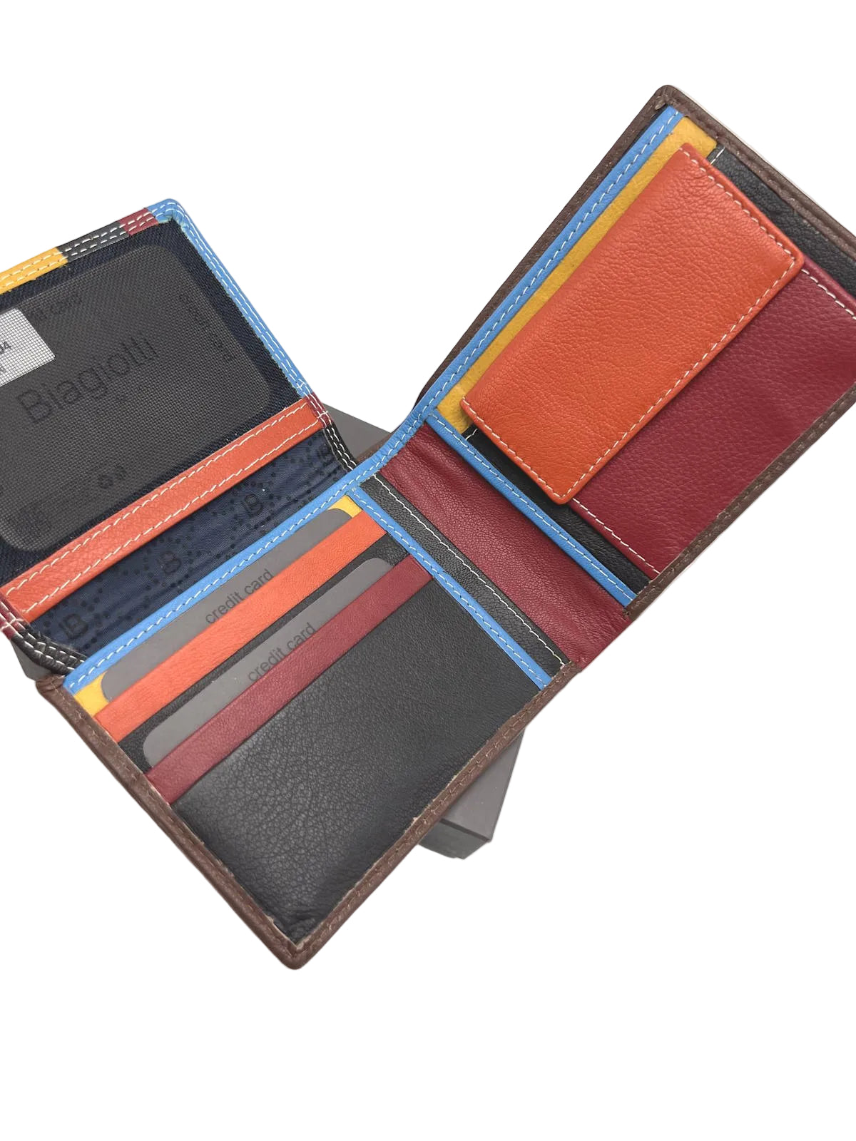 Men's Genuine Leather Wallet – Bifold Wallet with Rainbow Multicolor Interior, Art. LB26764-4