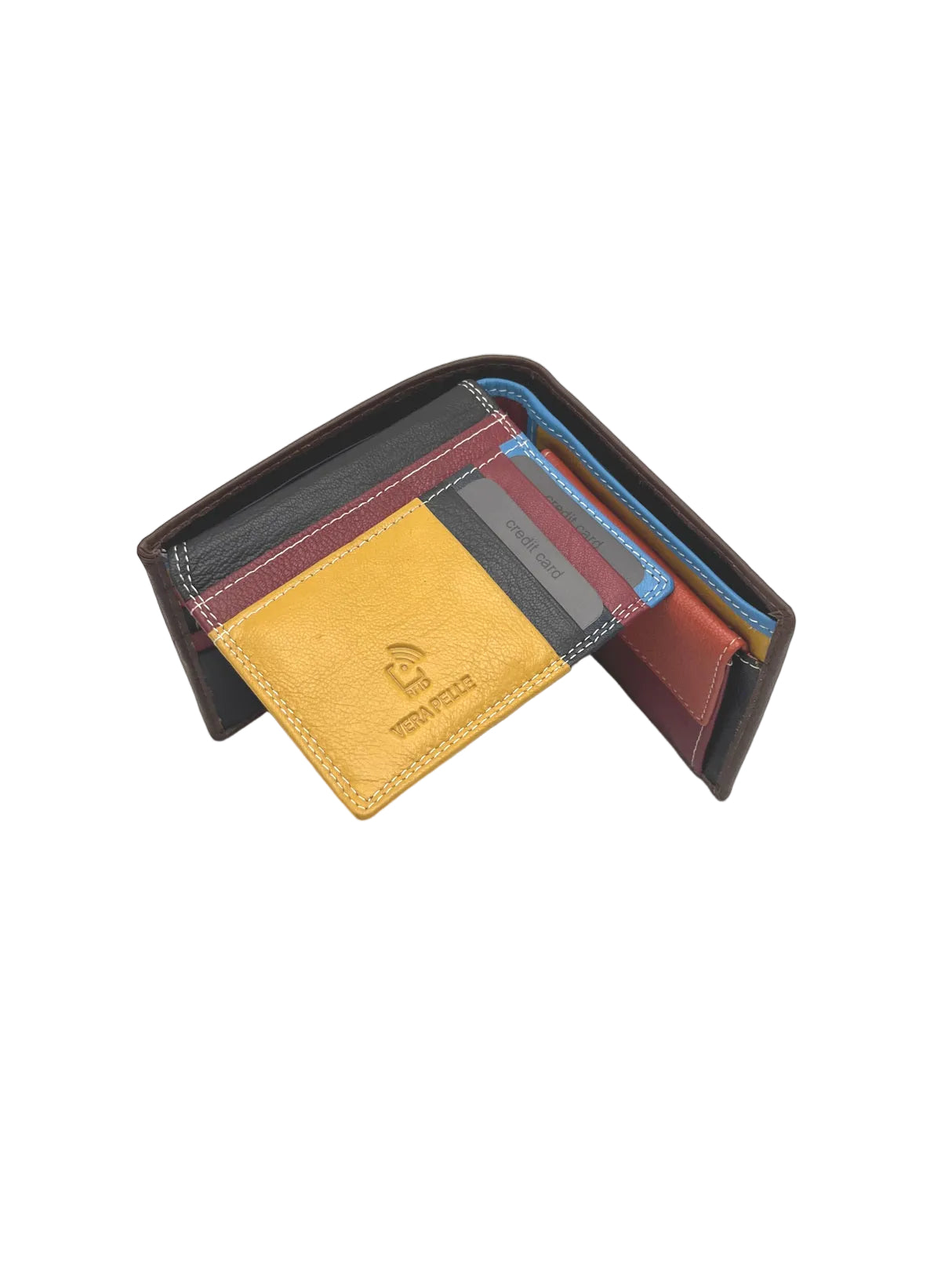 Men's Genuine Leather Wallet – Bifold Wallet with Rainbow Multicolor Interior, Art. LB26764-4