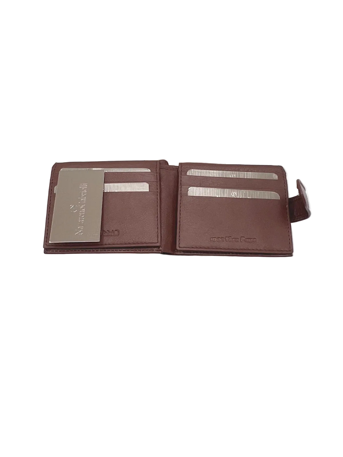 Genuine Leather Men's Wallet, Classic Bifold Wallet with ID Window, Snap Button Closure, Art. PDK391-108