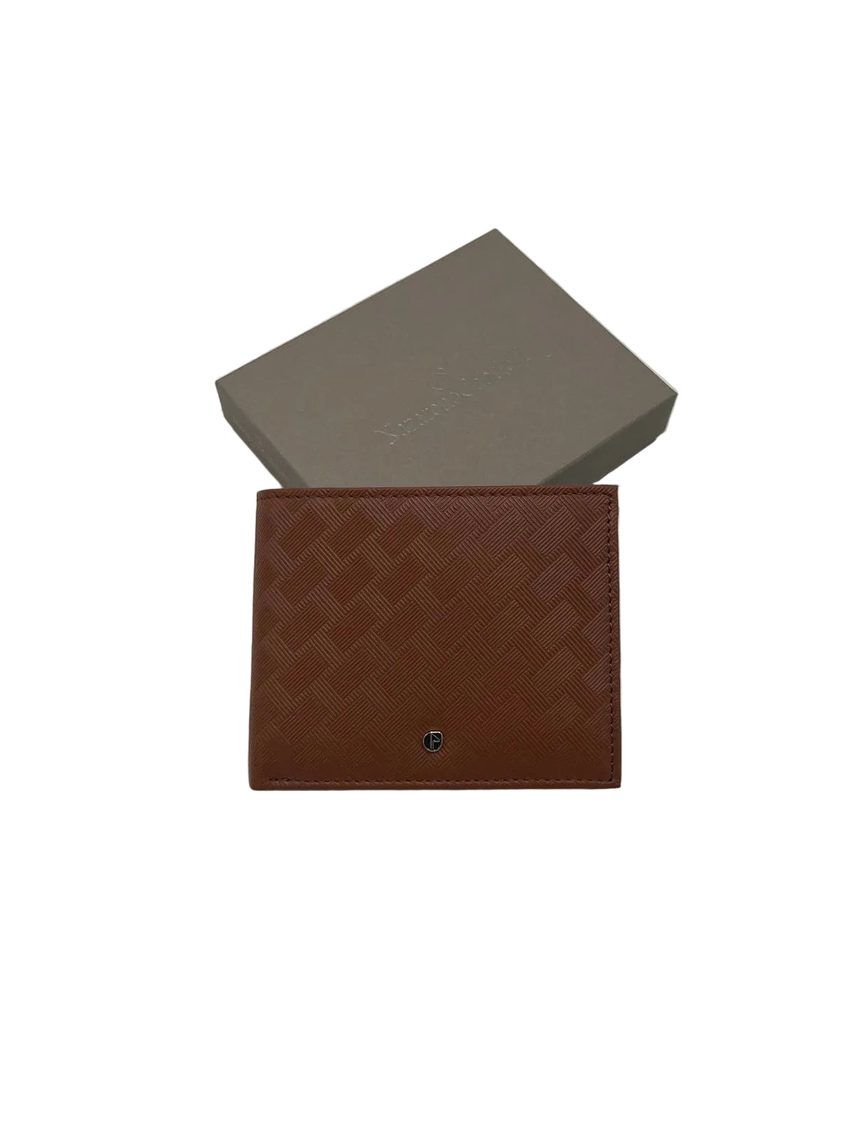 Men's Genuine Leather Embossed Small Bifold Wallet with Flip-Up ID Window, Coin Pocket, Art. PDK547-9