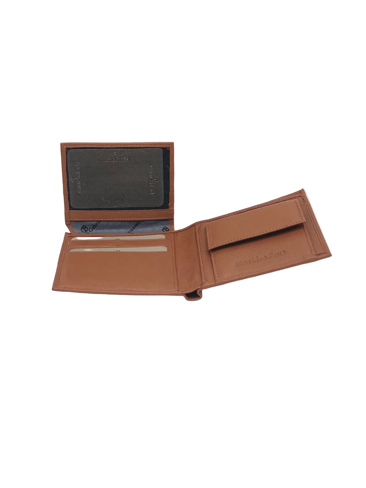 Men's Genuine Leather Embossed Small Bifold Wallet with Flip-Up ID Window, Coin Pocket, Art. PDK547-9
