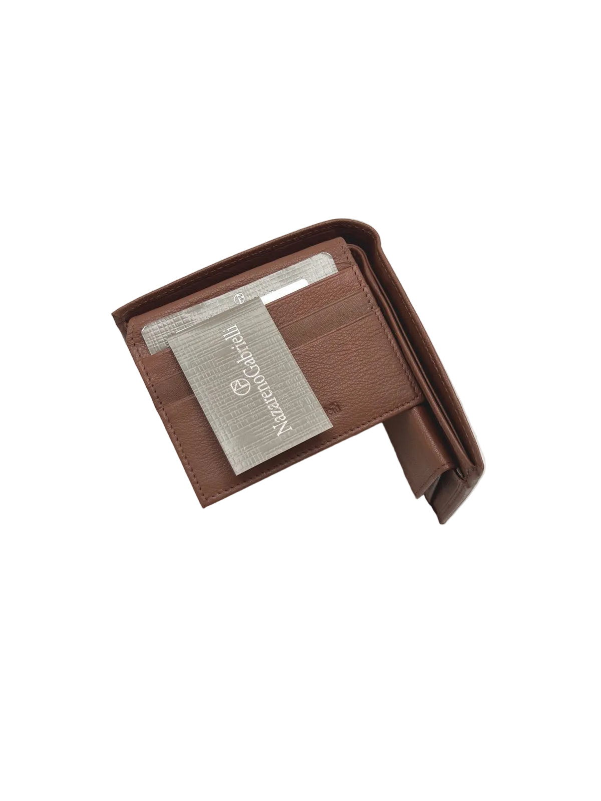 Men's Genuine Leather Embossed Small Bifold Wallet with Flip-Up ID Window, Coin Pocket, Art. PDK547-9