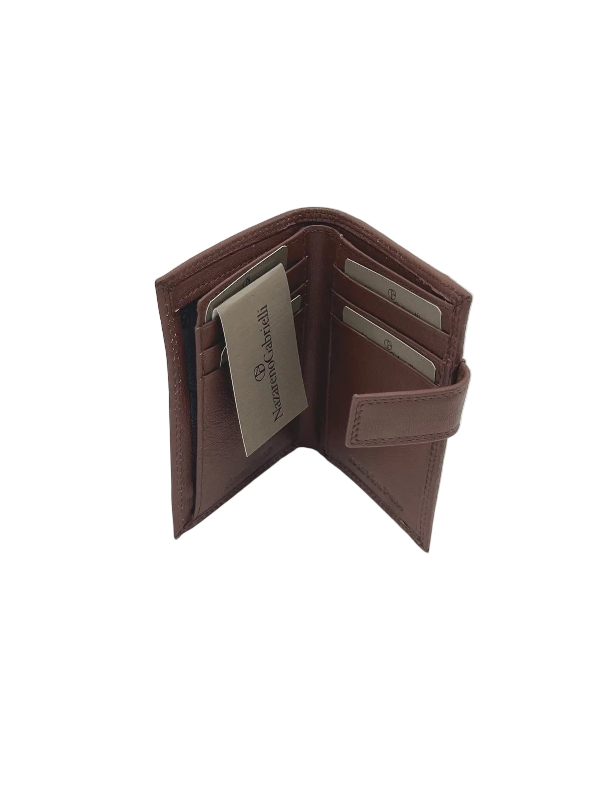 Genuine Leather Men's Wallet with Zipper Coin Pocket, Bifold Card Holder with Snap Closure, Art. PDK391-110
