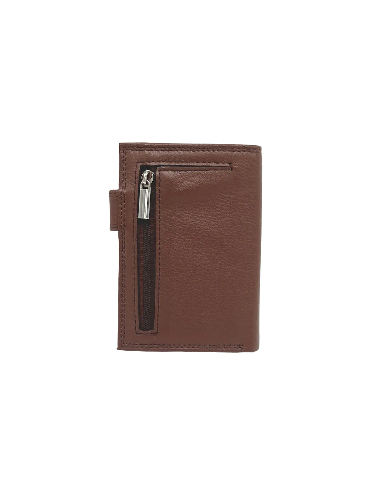 Genuine Leather Men's Wallet with Zipper Coin Pocket, Bifold Card Holder with Snap Closure, Art. PDK391-110