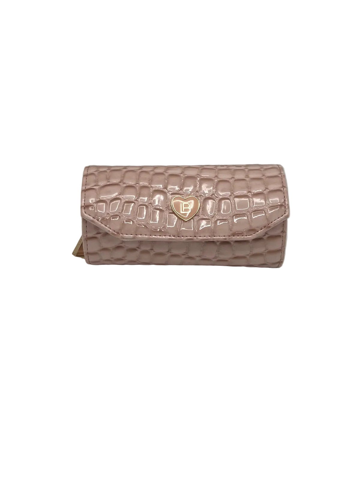 Women's Synthetic Leather Travel Jewelry Case Organizer with Zip Pouch & Ring Holder, Art. LB24290-2