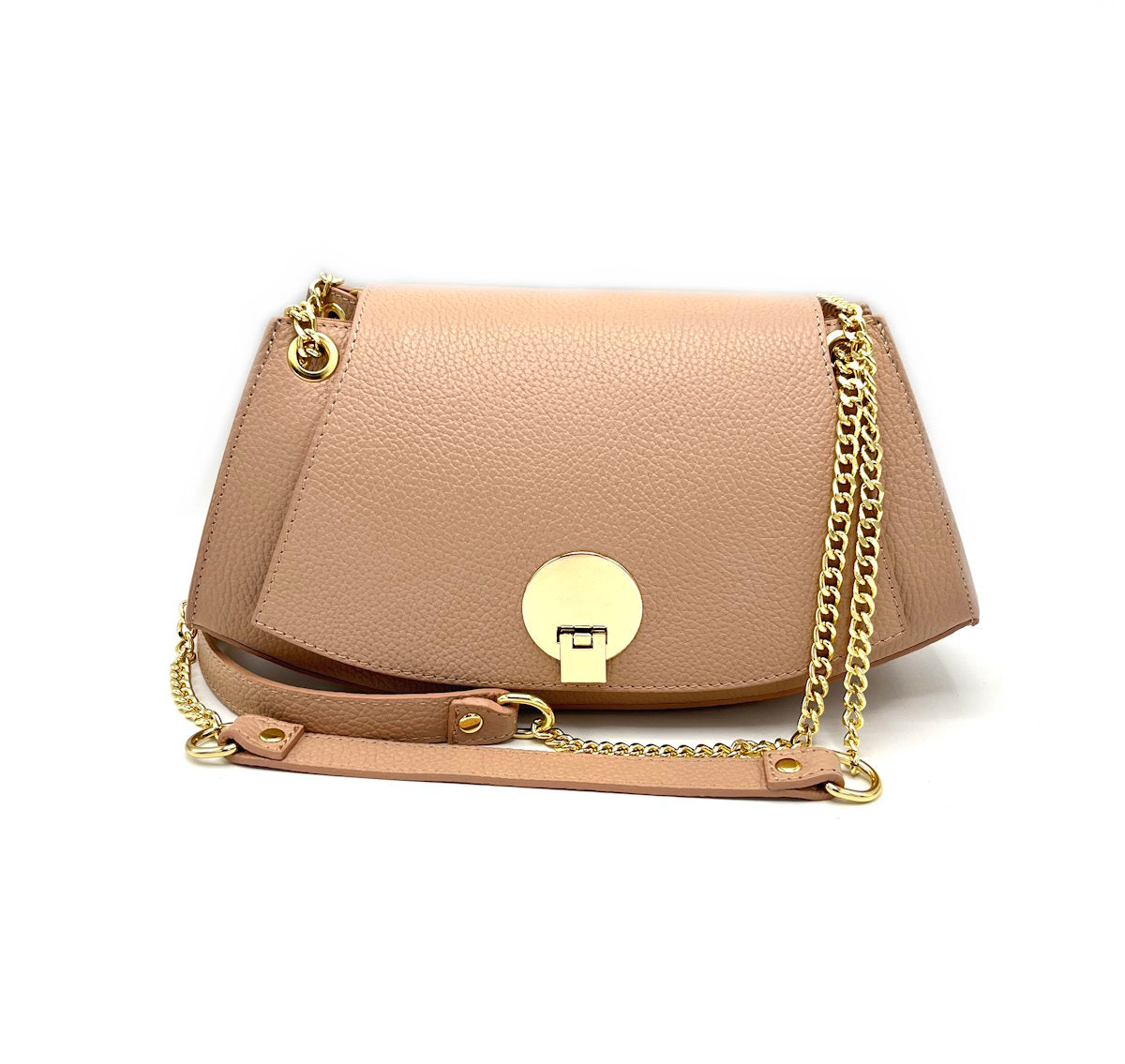 Genuine leather chain bag, for women, made in Italy, art. 112439