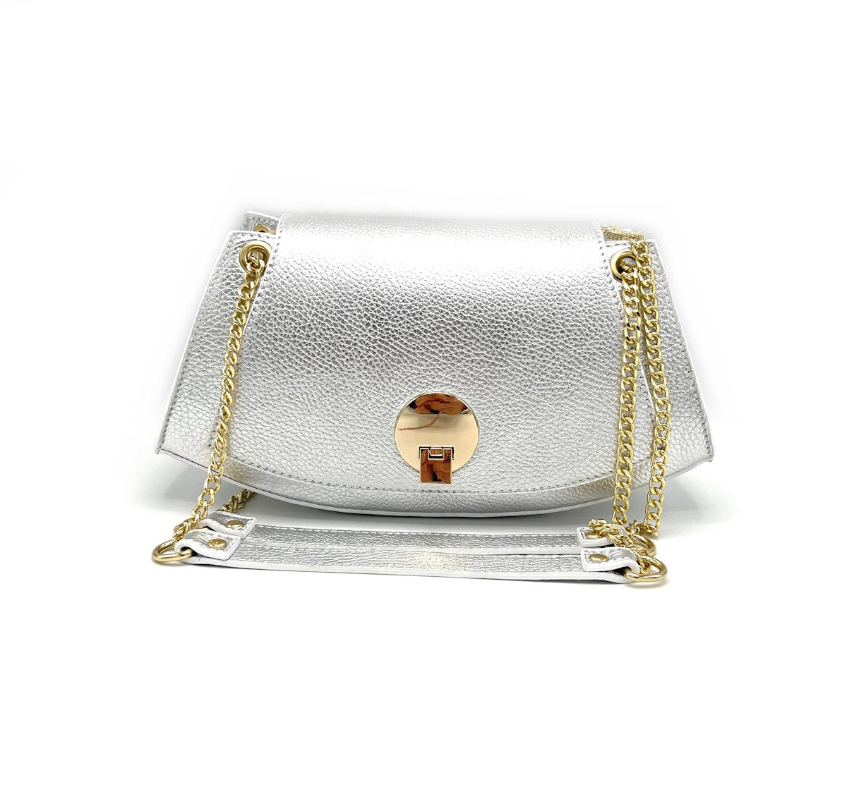 Genuine leather chain bag, for women, made in Italy, art. 112439