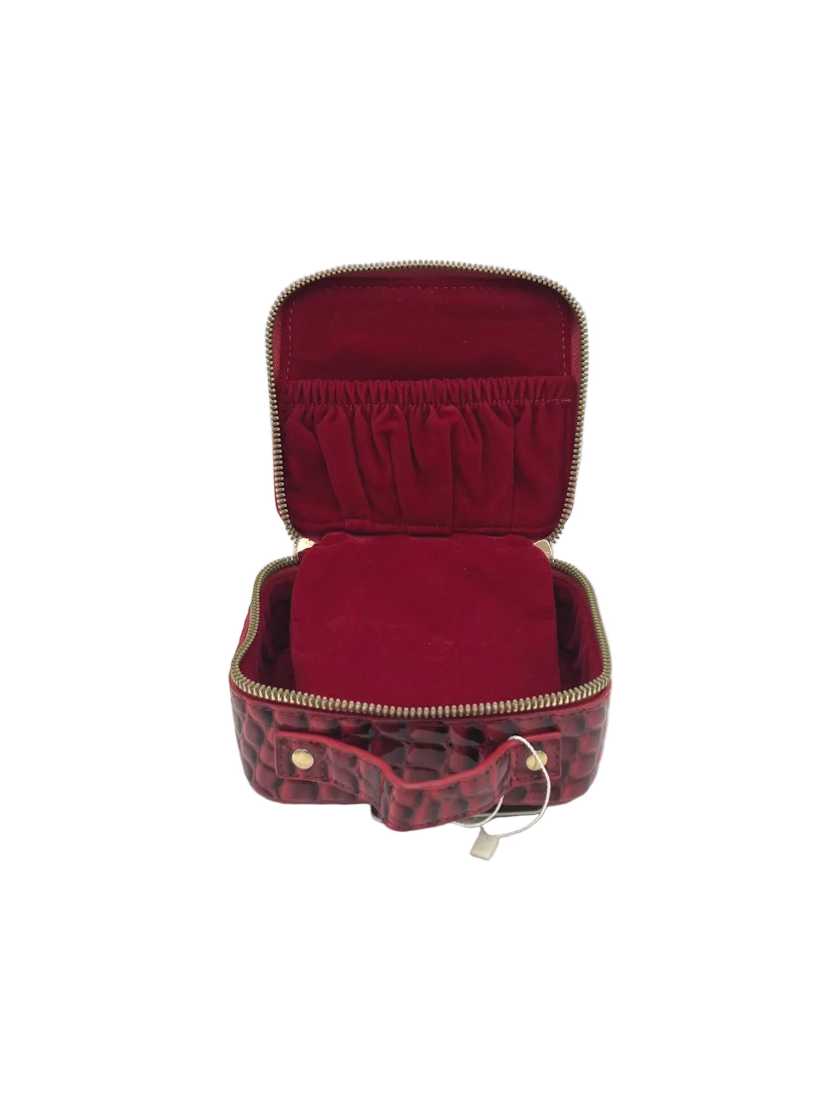 Women's Synthetic Leather Large Capacity Travel Jewelry Case with Handle & Zip Pouch, Art. LB24290-3