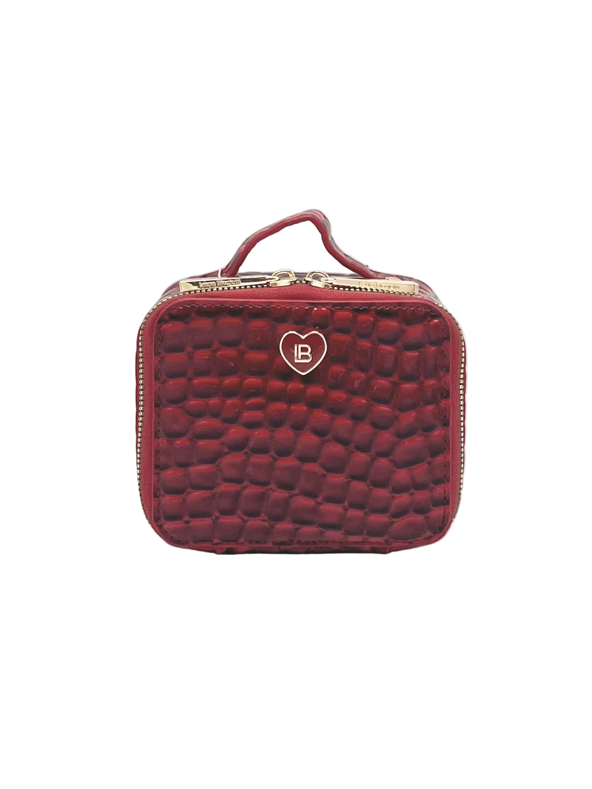 Women's Synthetic Leather Large Capacity Travel Jewelry Case with Handle & Zip Pouch, Art. LB24290-3