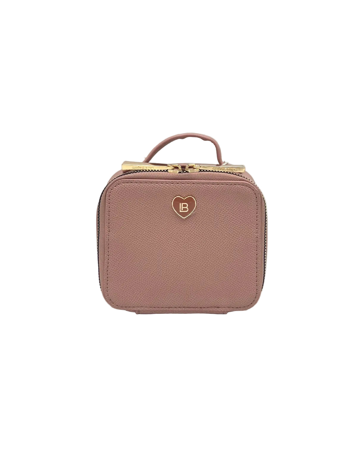 Women's Synthetic Leather Large Capacity Travel Jewelry Case with Handle & Zip Pouch, Art. LB24291-3