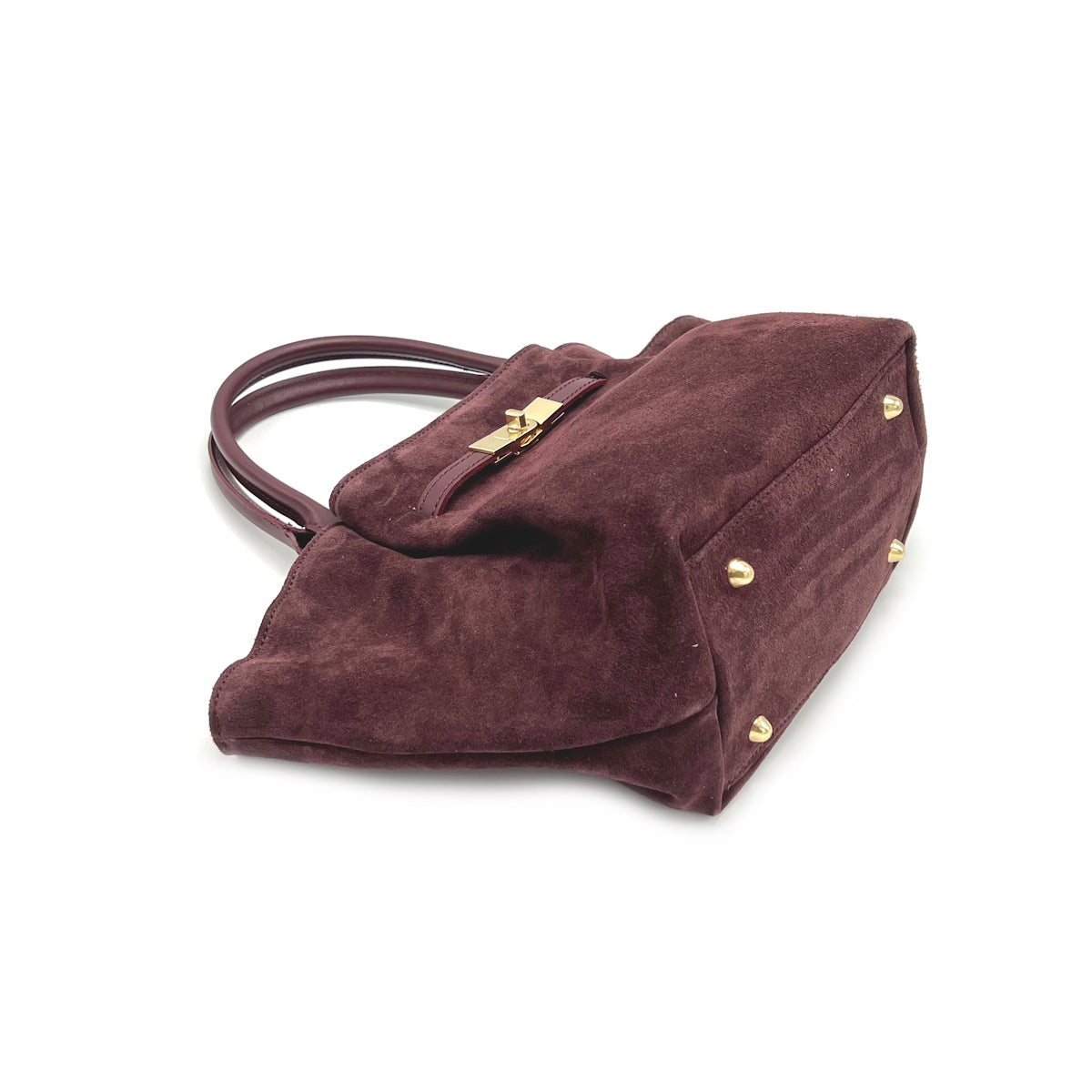 Suede leather handbag with strap, Made in Italy, art. 112645