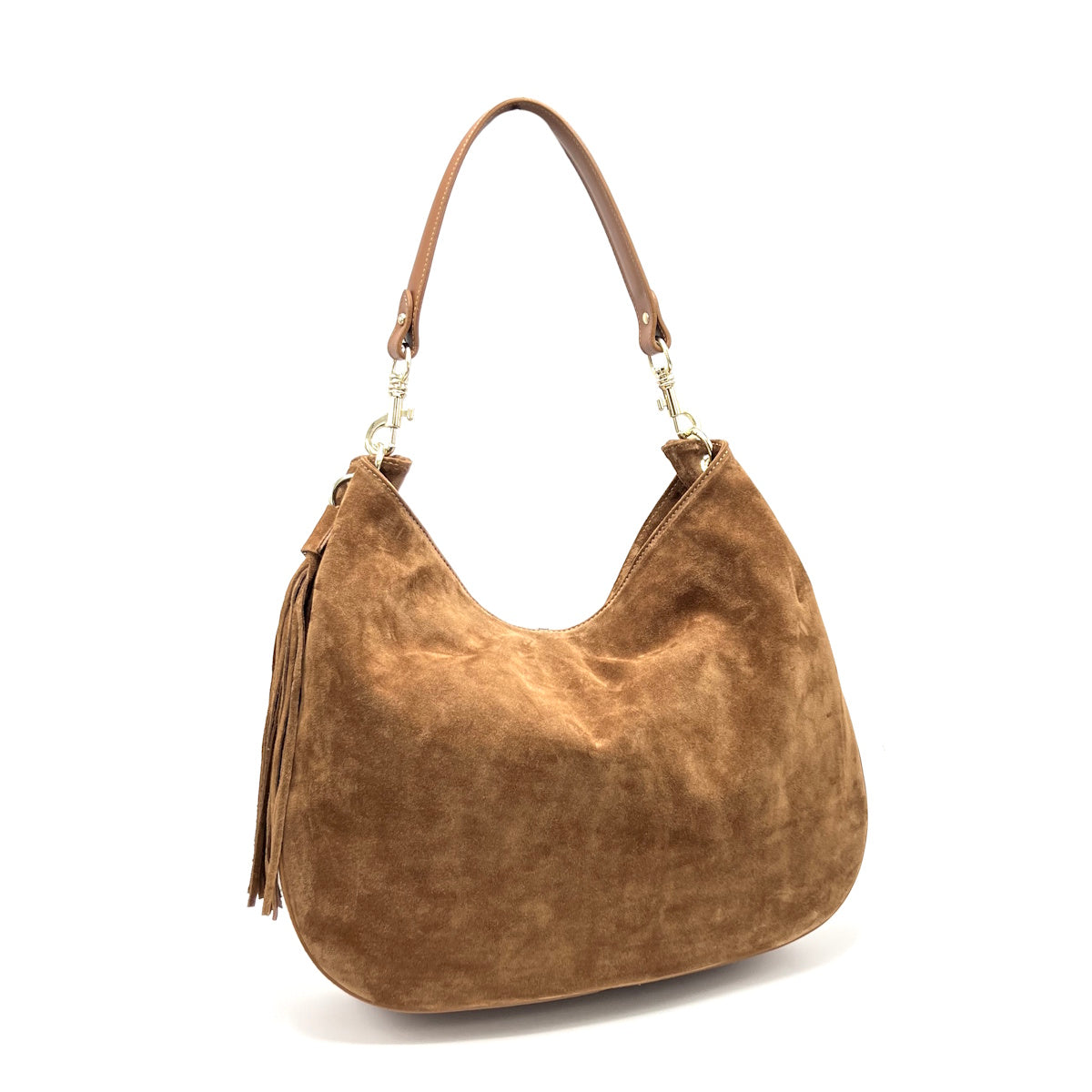 Suede leather shoulder bag, Made in Italy, art. 112646