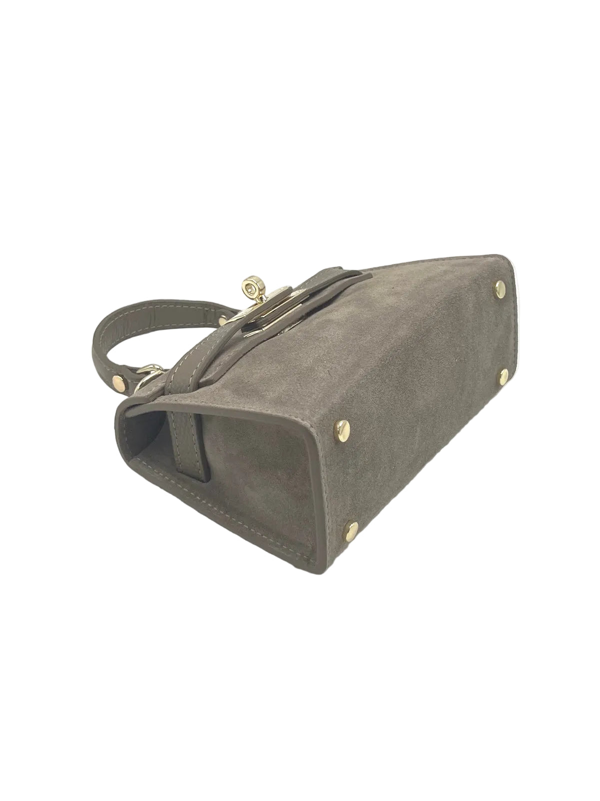 Suede and Genuine Leather Shoulder Bag, Made in Italy, art. 112781