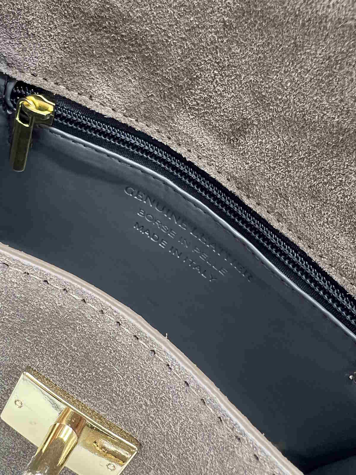 Suede and Genuine Leather Shoulder Bag, Made in Italy, art. 112781