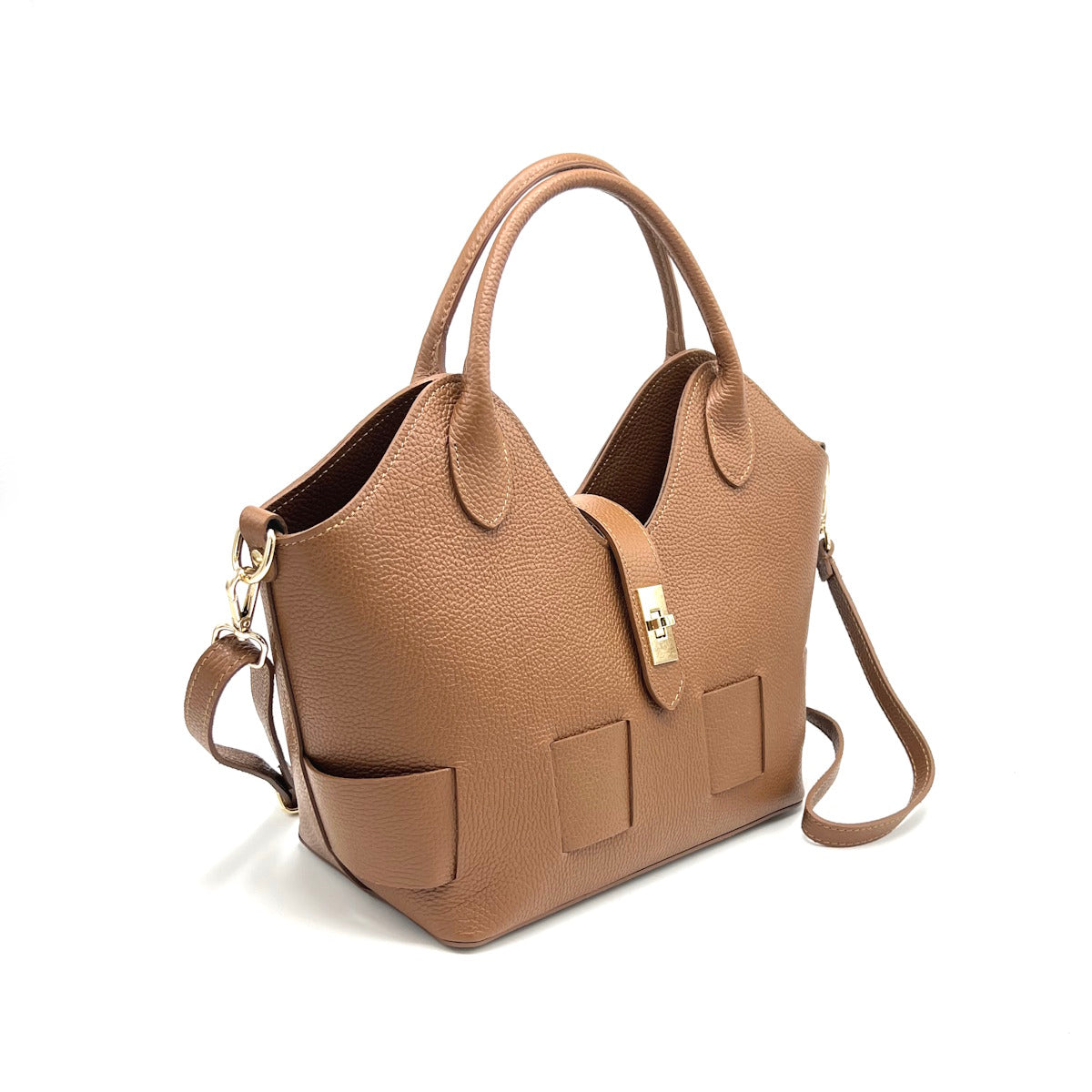 Genuine leather shoulder bag, Made in Italy, art. 112599