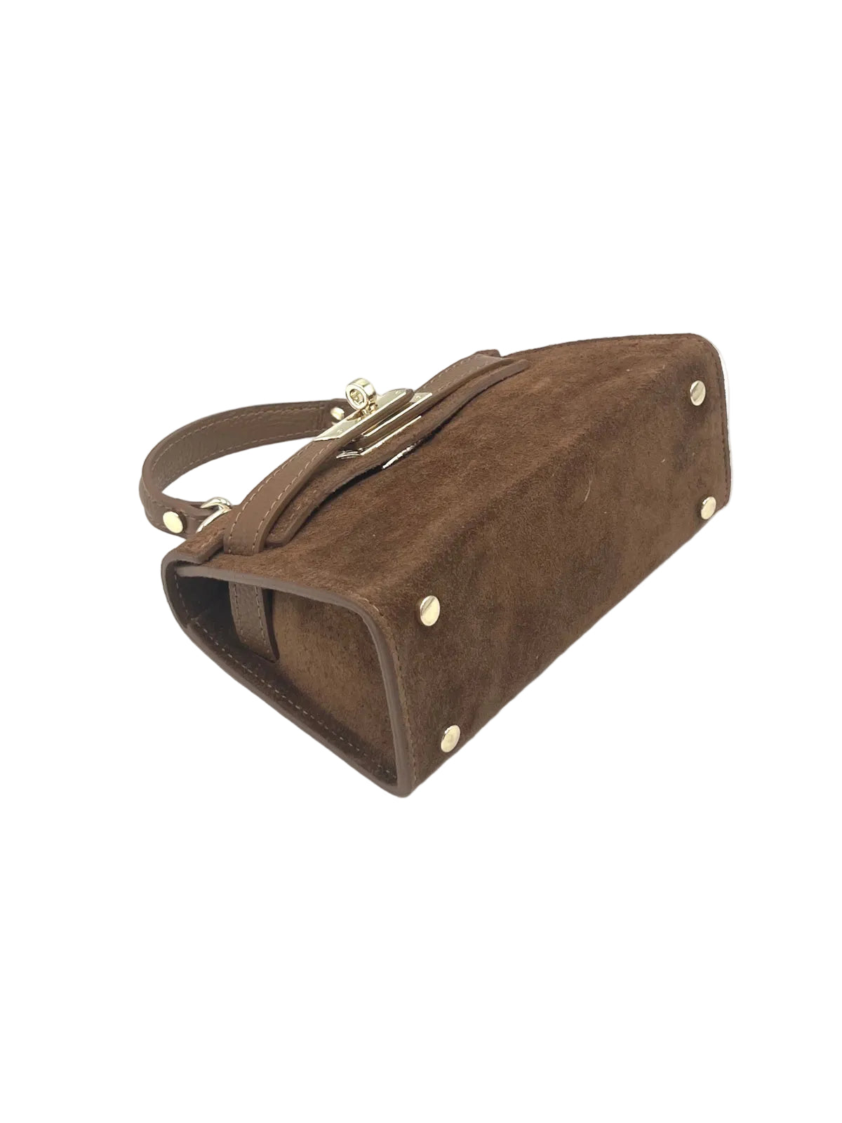 Suede and Genuine Leather Shoulder Bag, Made in Italy, art. 112781
