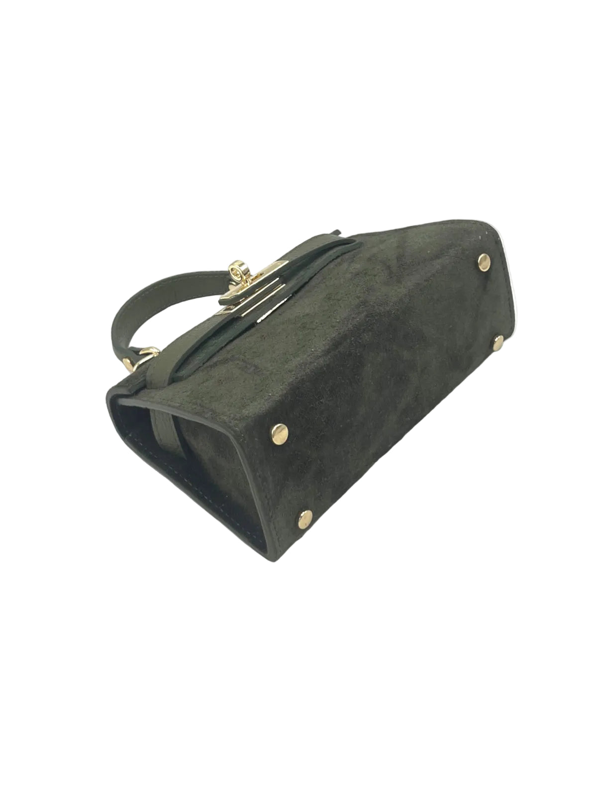 Suede and Genuine Leather Shoulder Bag, Made in Italy, art. 112781