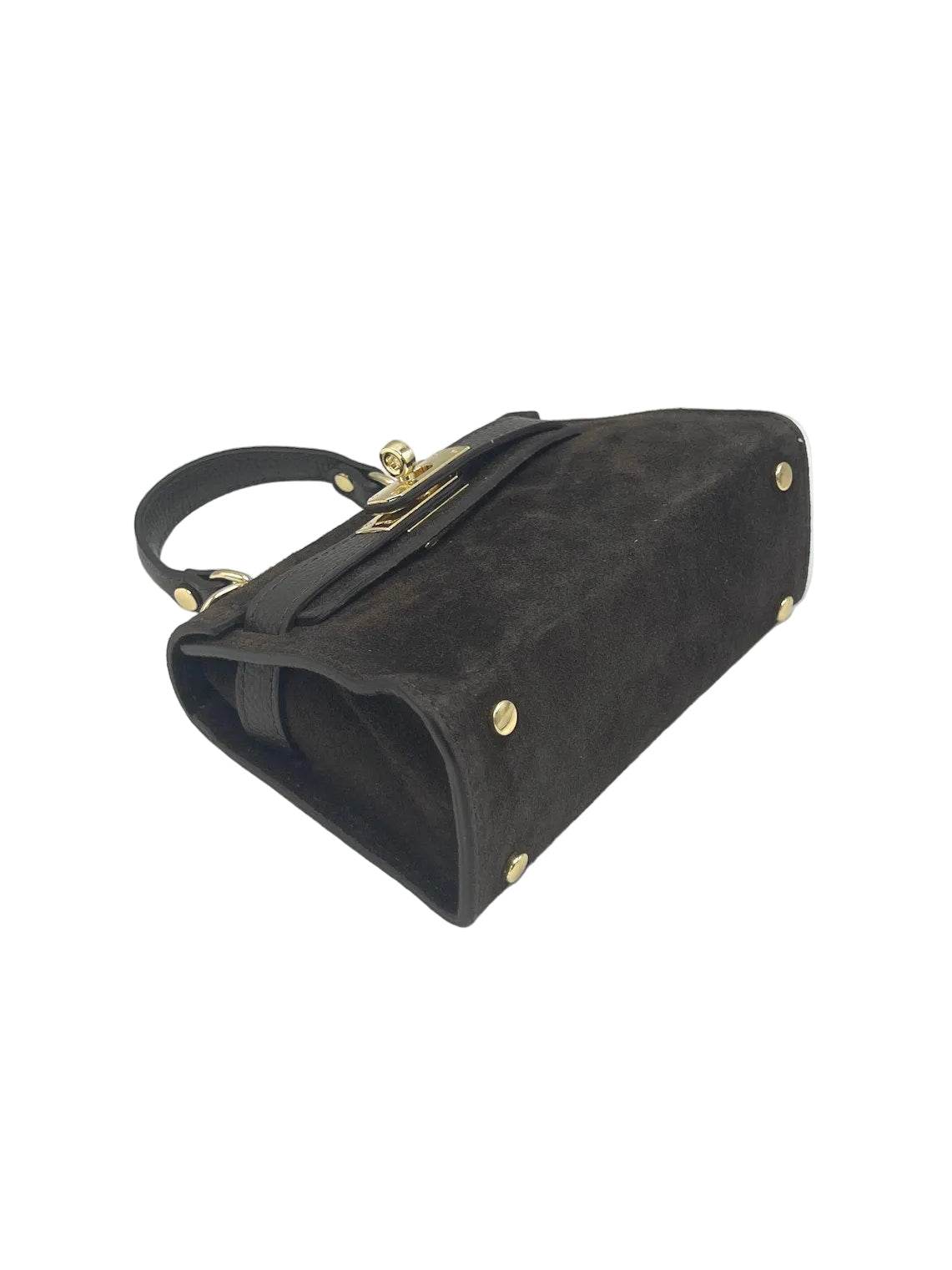 Suede and Genuine Leather Shoulder Bag, Made in Italy, art. 112781