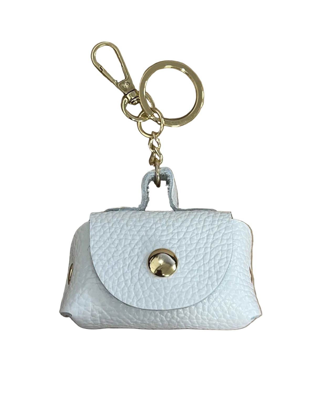 Detachable Genuine Leather Mini Coin Purse Keychain, art. PO07