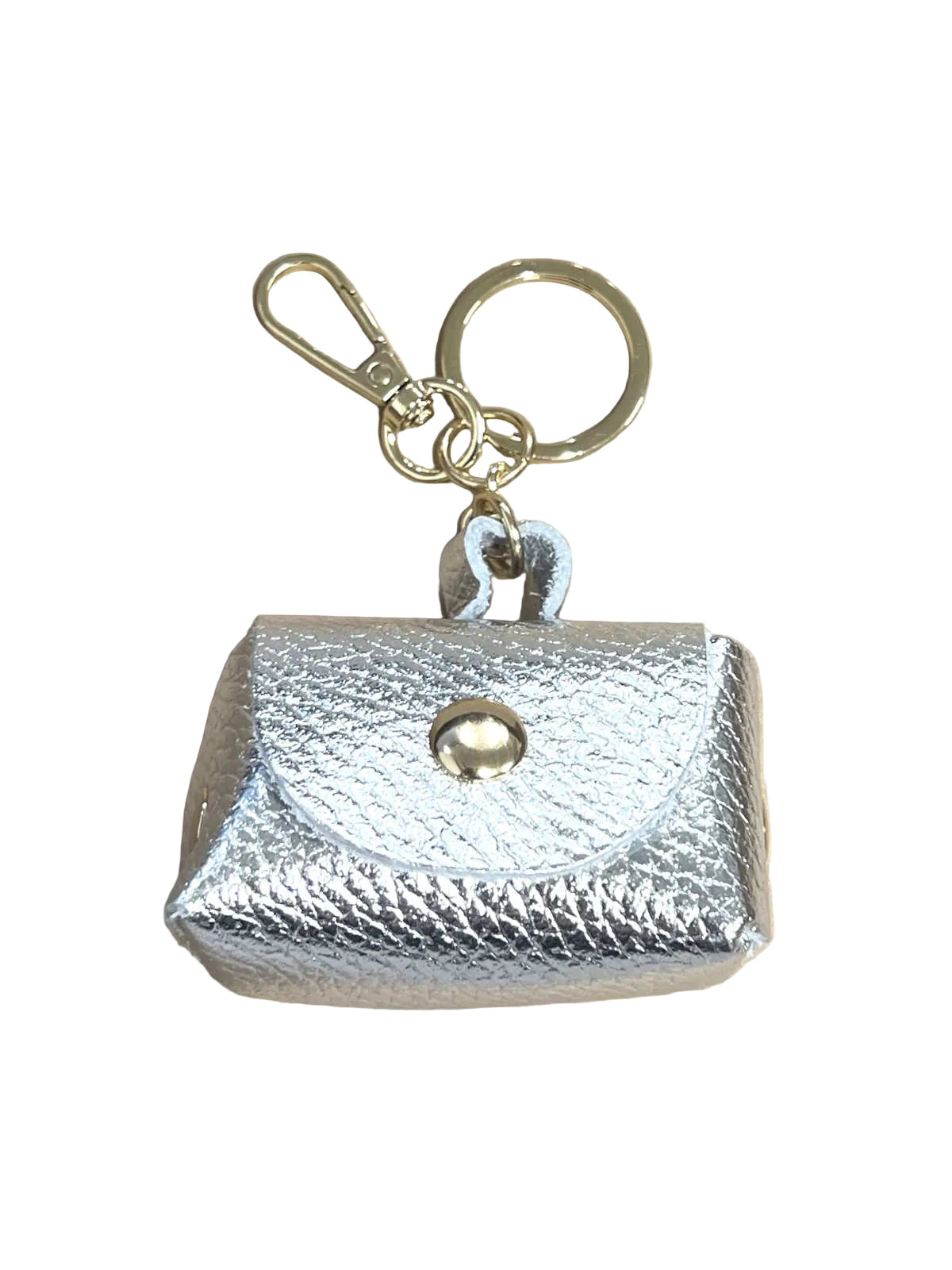 Detachable Genuine Leather Mini Coin Purse Keychain, art. PO07