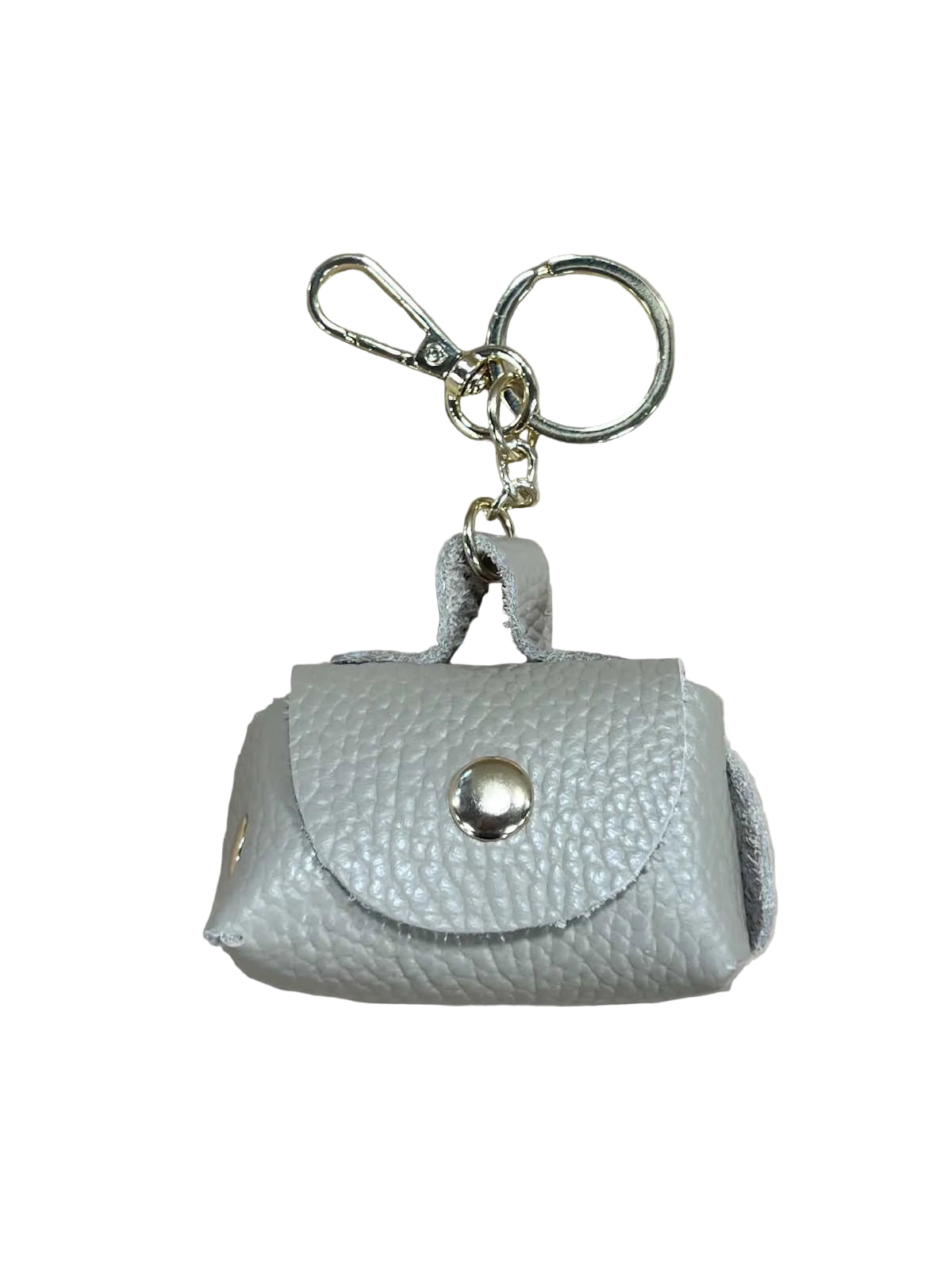 Detachable Genuine Leather Mini Coin Purse Keychain, art. PO07