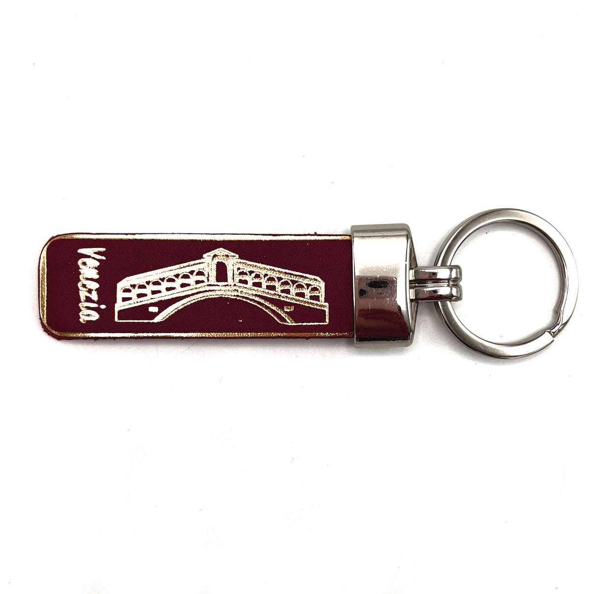 Genuine leather Keychain, Made in Italy, art. KVENEZIA3
