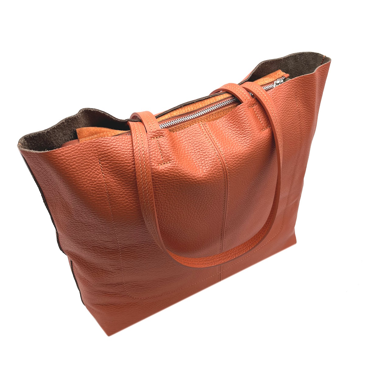 Genuine leather shopping bag, for women, Made in Italy, art. 112443