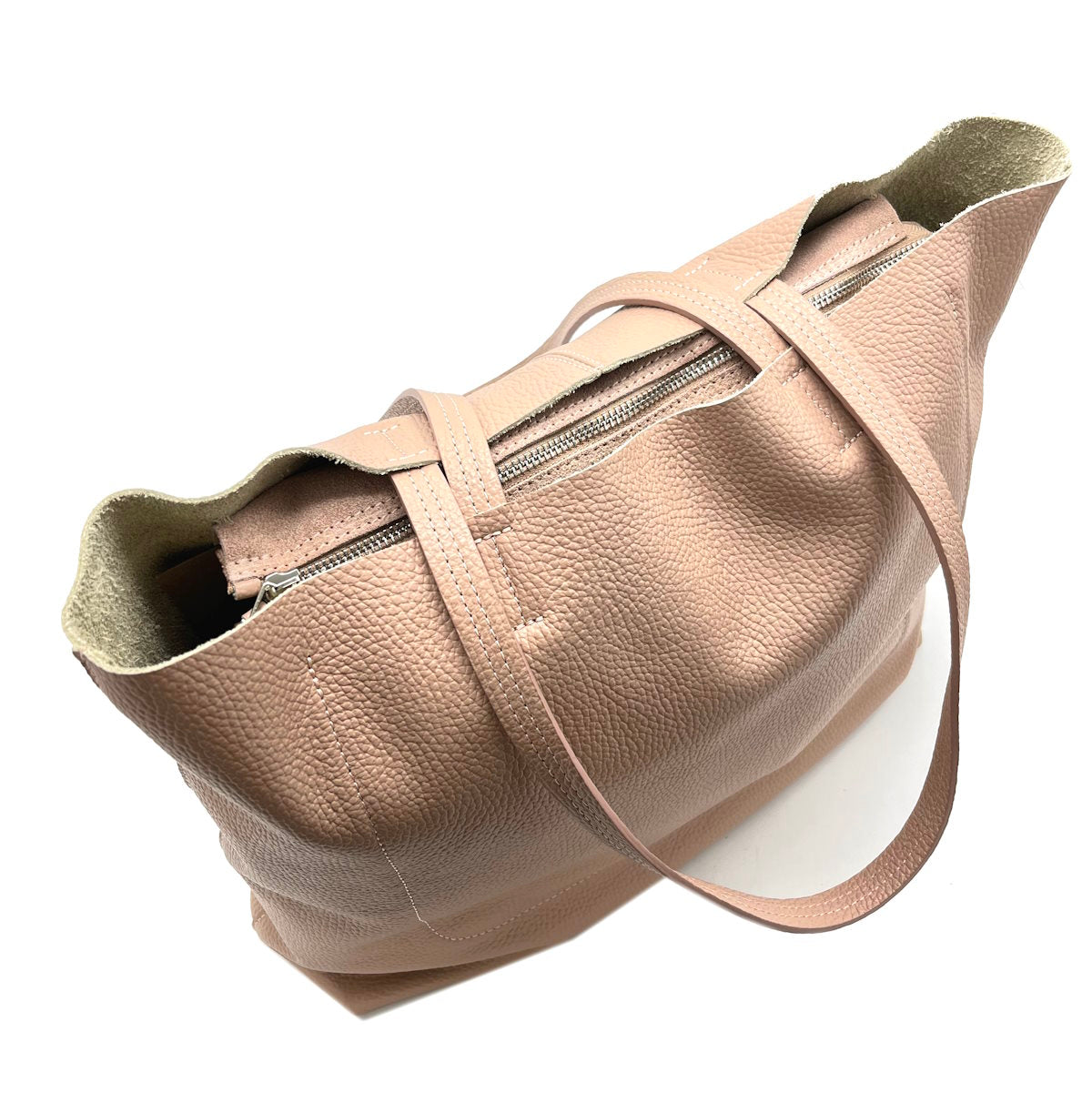 Genuine leather shopping bag, for women, Made in Italy, art. 112443