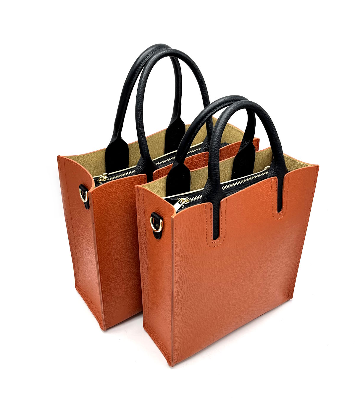 Genuine leather shoulder bag, for women, made in Italy, art. 112445