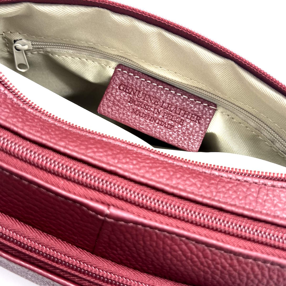 Genuine leather shoulder bag, Made in Italy, art. 112650