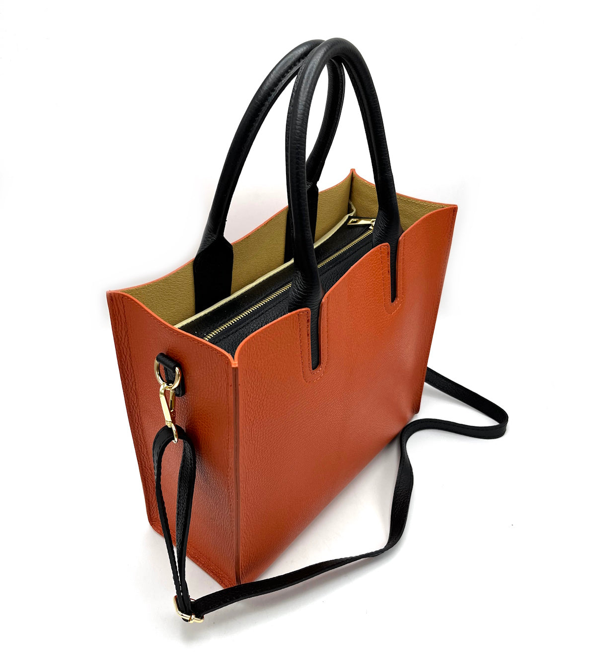 Genuine leather shoulder bag, for women, made in Italy, art. 112444