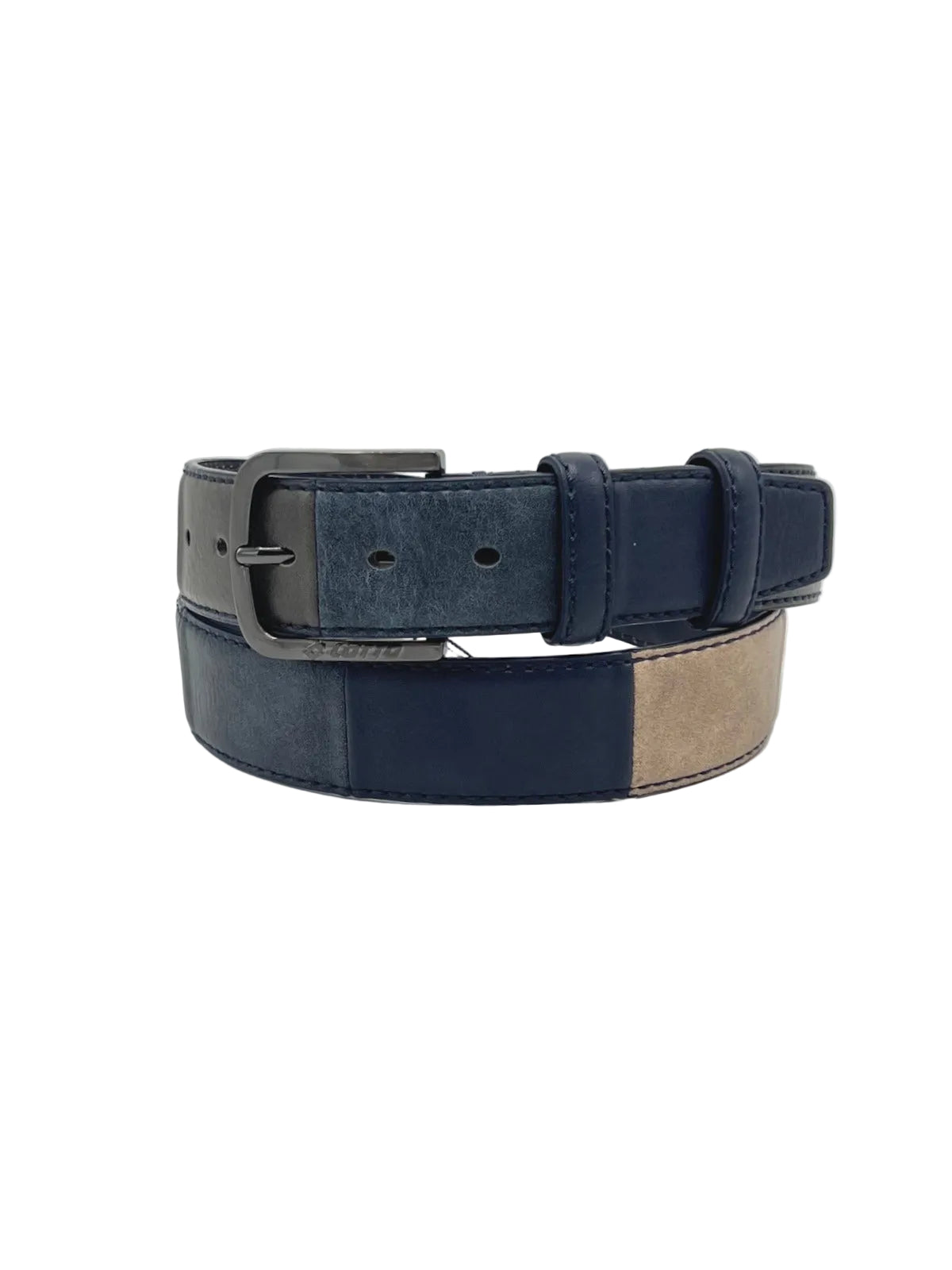 Men's Patchwork Belt with Double-Stitched Edges, 38mm Width, Pin Buckle | LOTTO | Art. LTT1361