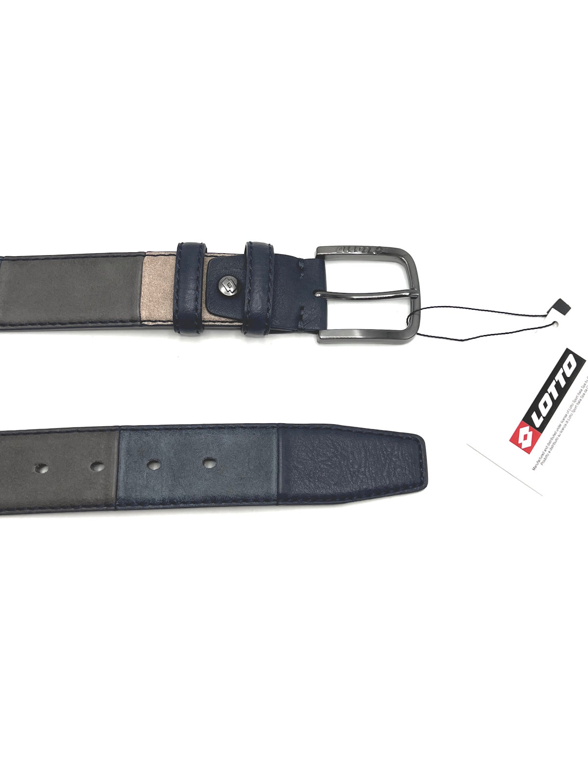 Men's Patchwork Belt with Double-Stitched Edges, 38mm Width, Pin Buckle | LOTTO | Art. LTT1361