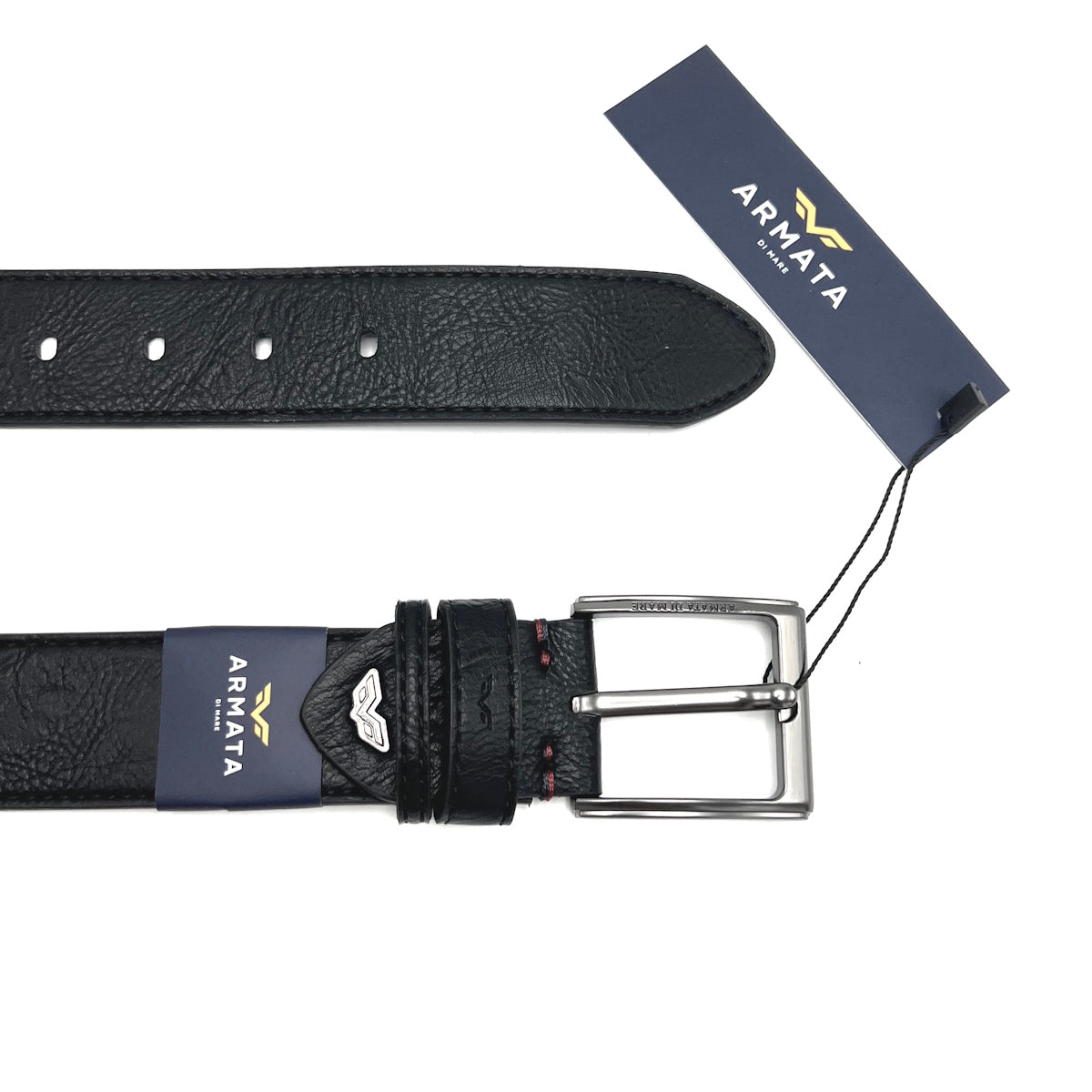 Christmas Gifts Idea, Leather Belt with Wooden Box, Armata di Mare, art. IDK1001-40