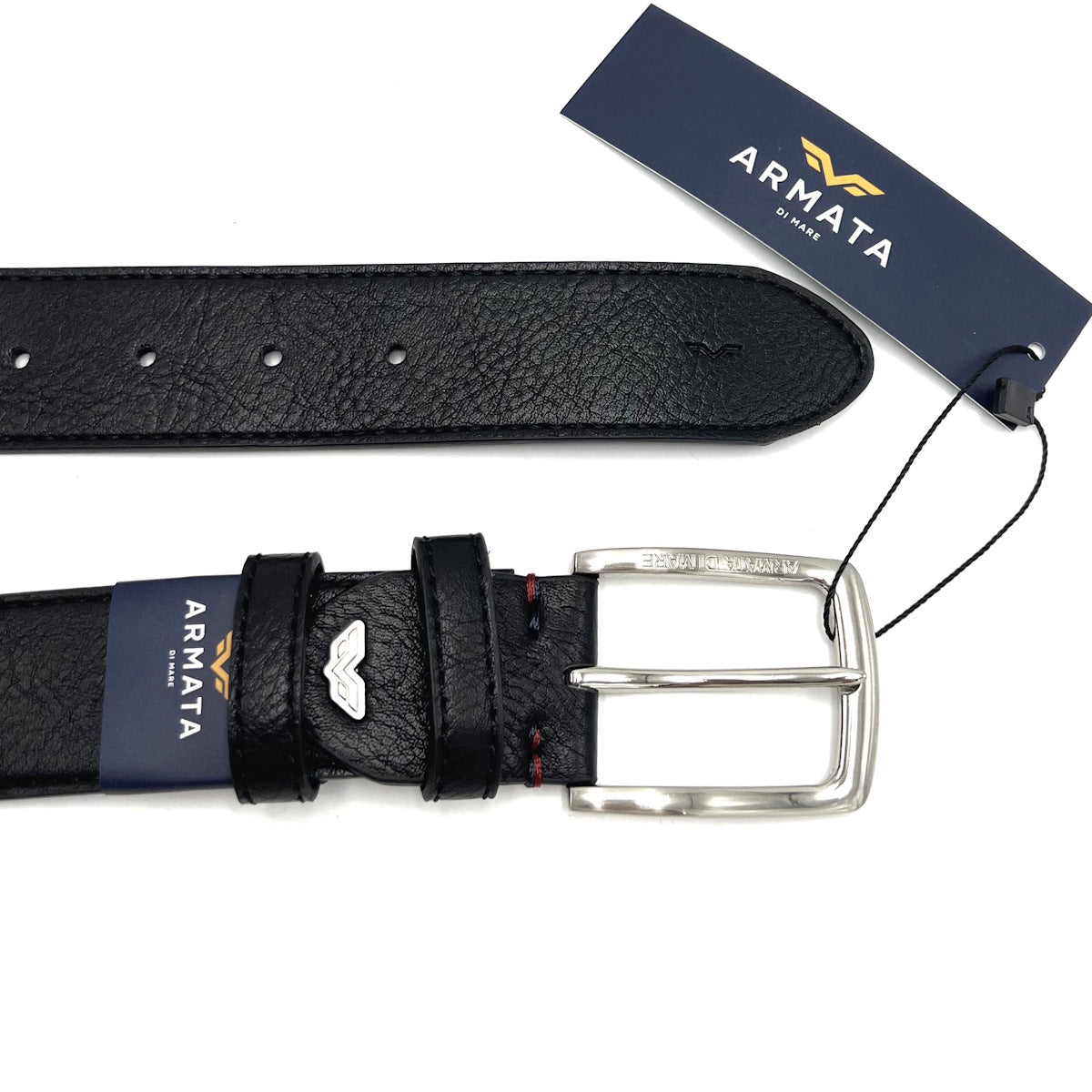 Christmas Gifts Idea, Leather Belt with Woolden Box, Armata di Mare, art. IDK997-40