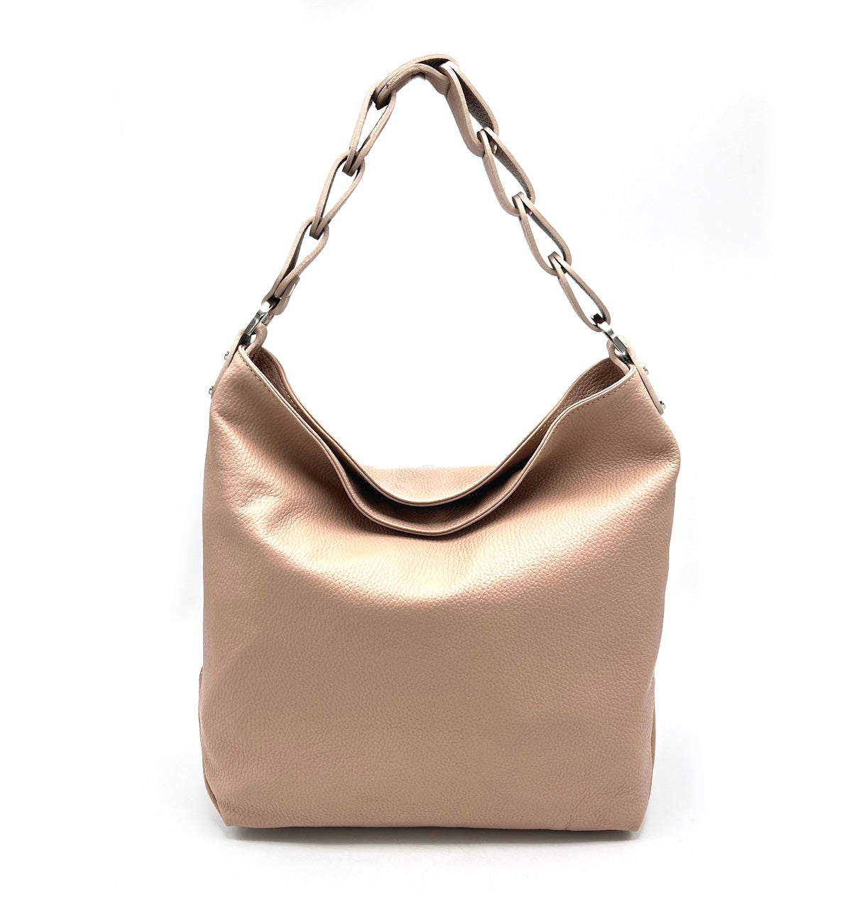 Genuine leather shoulder bag, big size, Made in Italy, art. 112420