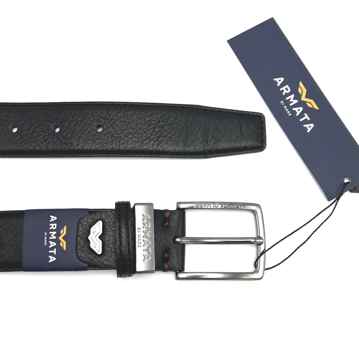 Christmas Gifts Idea, Leather Belt with Wooden Box, Armata di Mare, art. IDK998-35