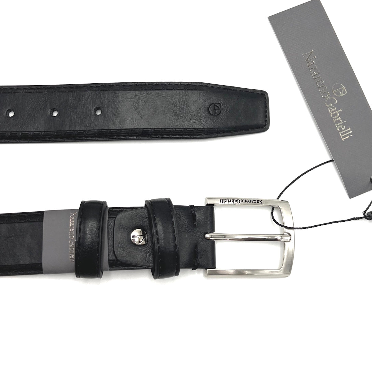 Christmas Gifts Idea, Leather Belt with Wooden Box, N.Gabrielli, art. IDK986-35