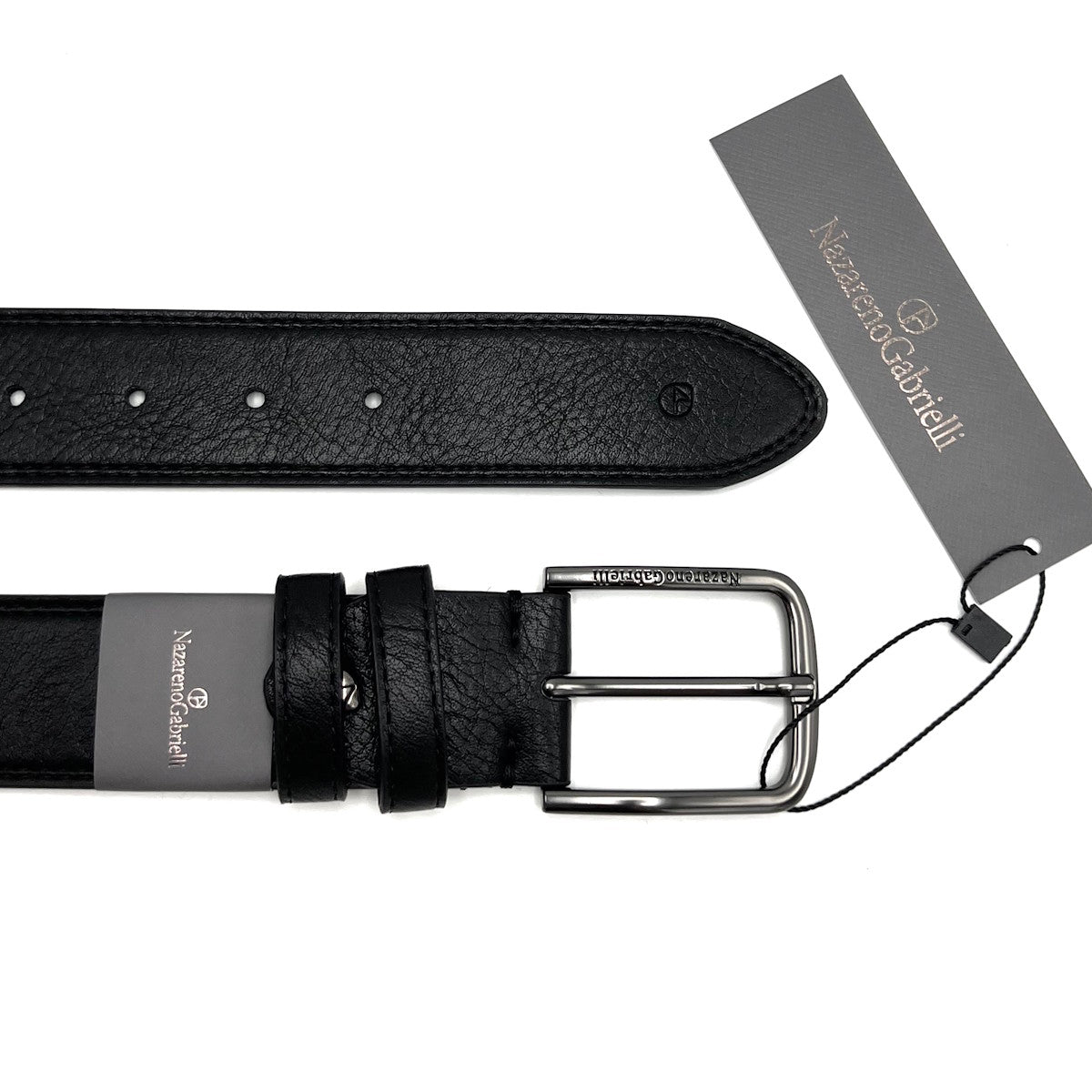 Christmas Gifts Idea, Leather Belt with Wooden Box, N.Gabrielli, art. IDK989-40