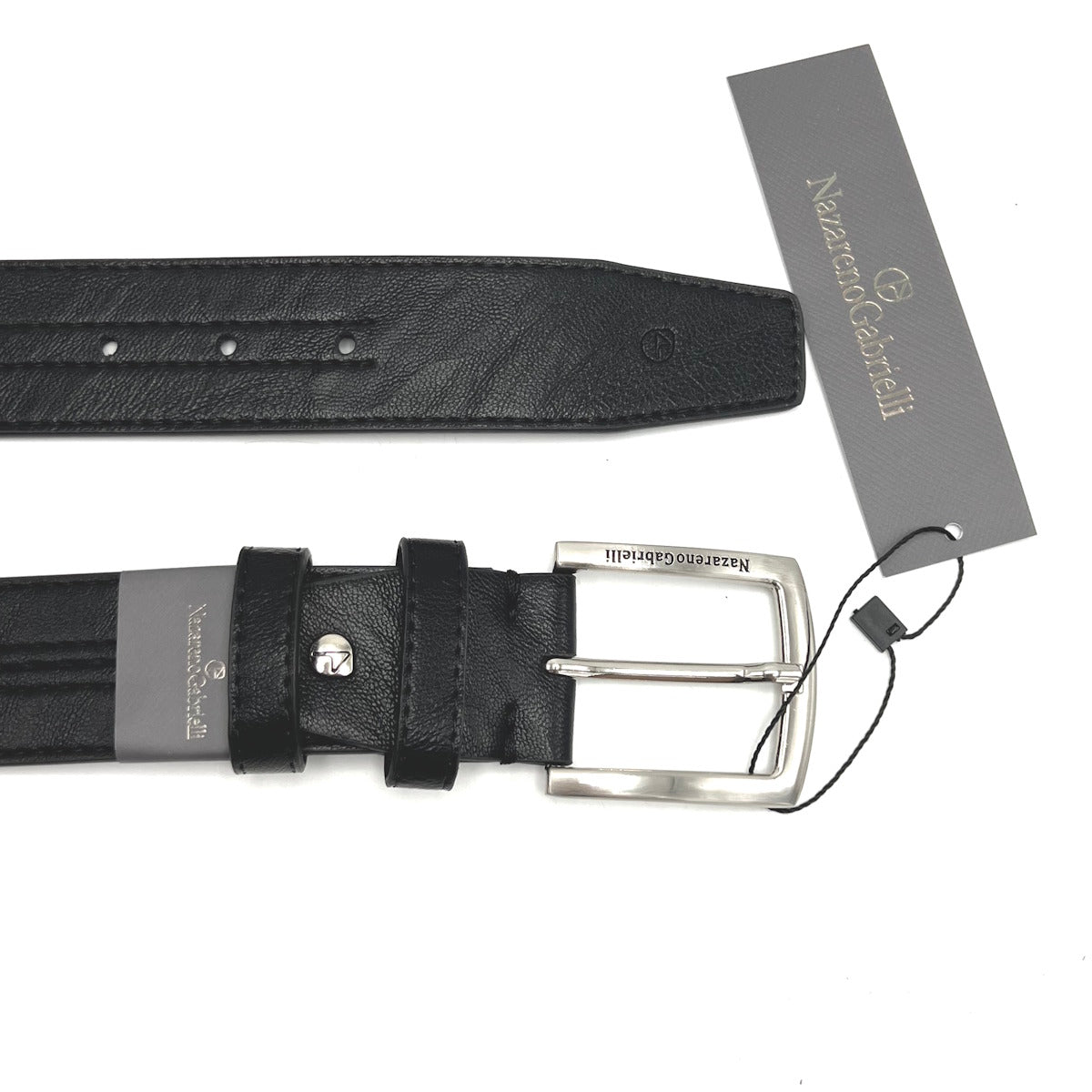 Christmas Gifts Idea, Leather Belt with Wooden Box, N.Gabrielli, art. IDK983-40