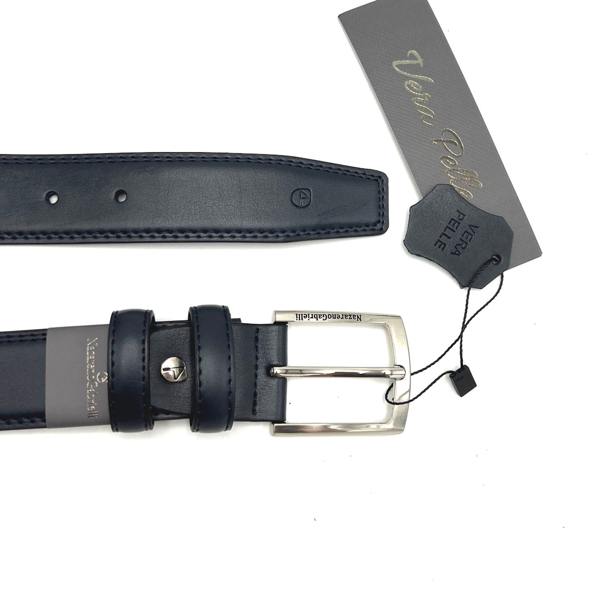 Christmas Gifts Idea, Leather Belt with Gift Box, N.Gabrielli, art. IDK976-35