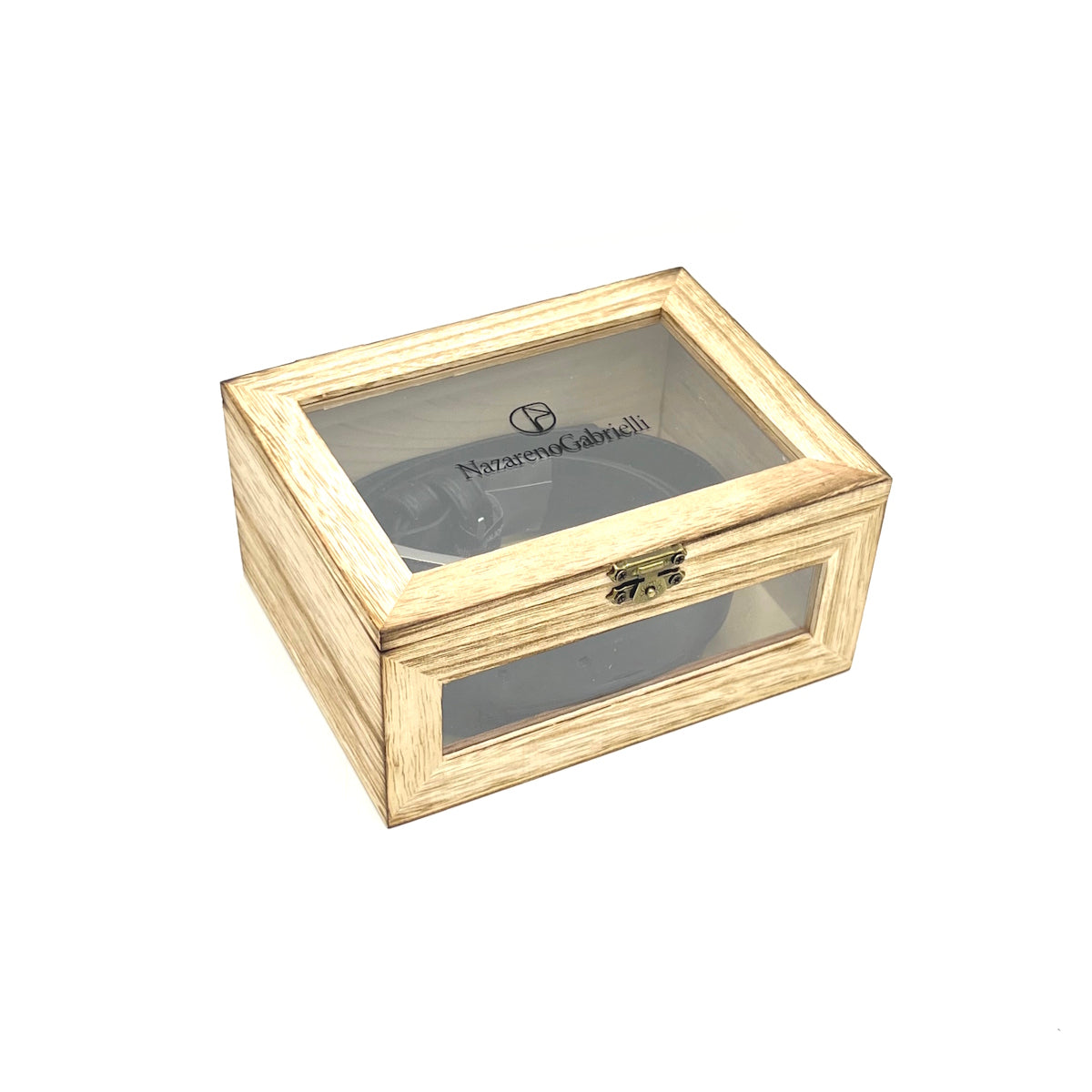 Christmas Gifts Idea, Leather Belt with Wooden Box, N.Gabrielli, art. IDK984-35